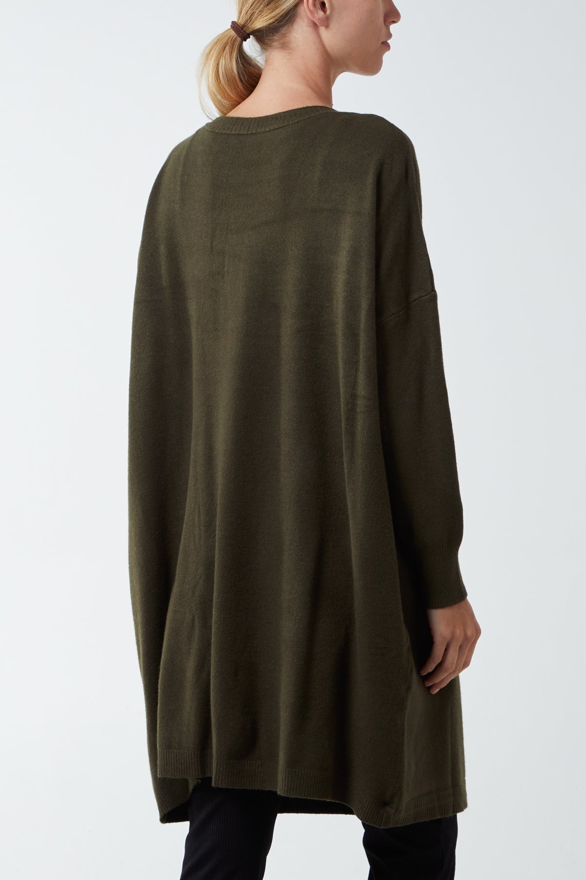 Longline Tortoiseshell Button Pocket Cardigan CMF1 WearAll