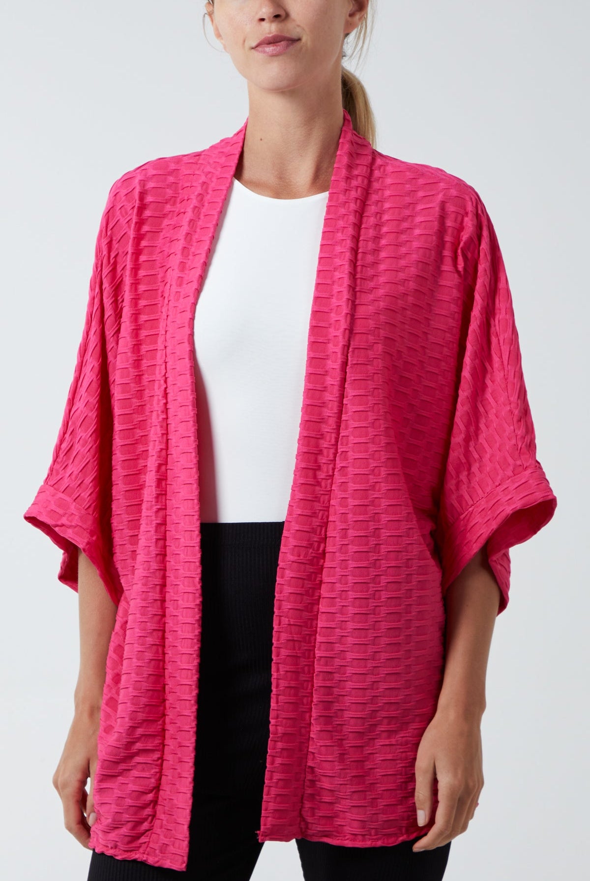 Waffle Texture Jersey Kimono Jacket JK1 WearAll