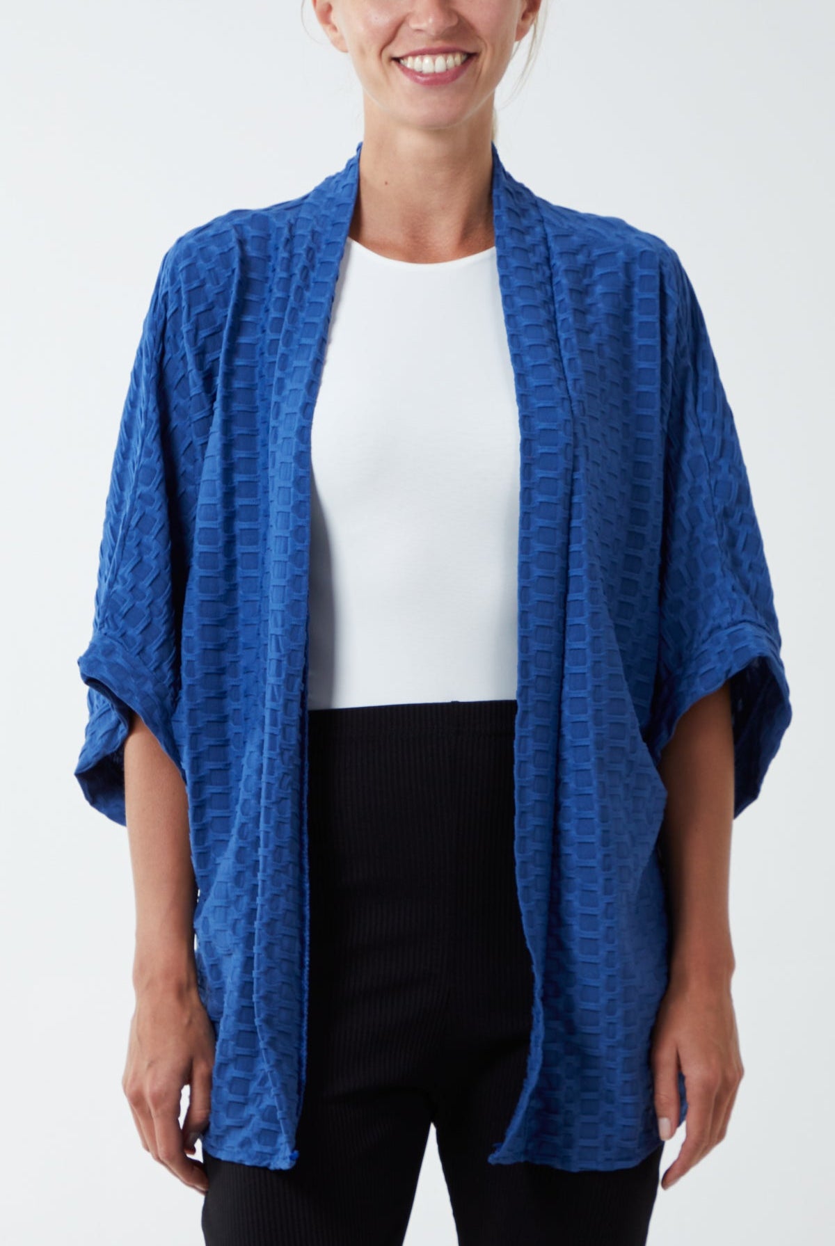 Waffle Texture Jersey Kimono Jacket JK1 WearAll