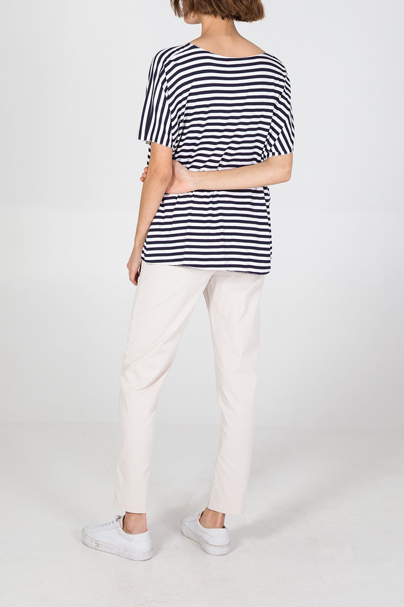 V-Neck Stripe T-Shirt TOPMF2 WearAll