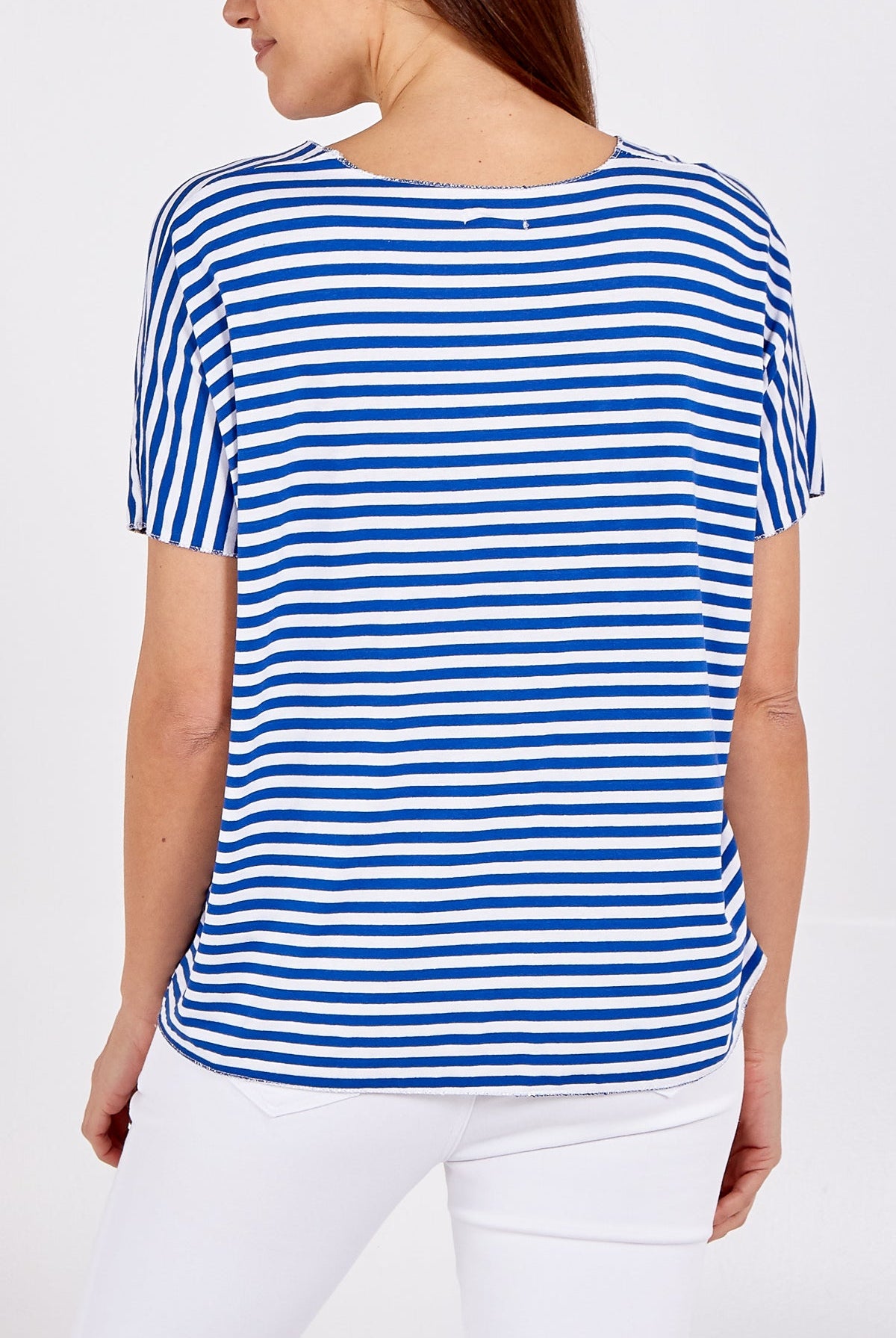 V-Neck Stripe T-Shirt TOPMF2 WearAll