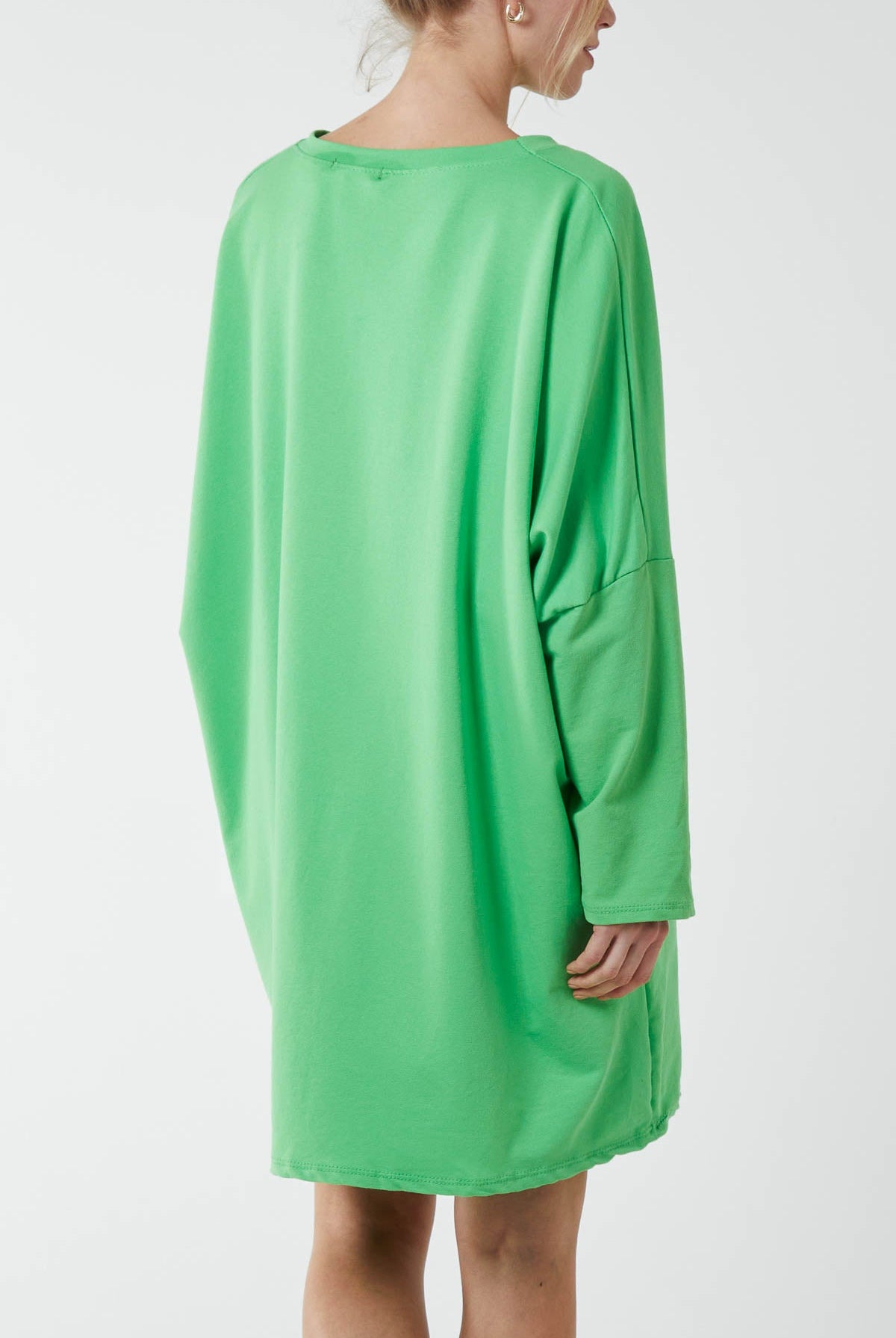 Oversized Sweat Shirt Mini Dress DMF2 WearAll