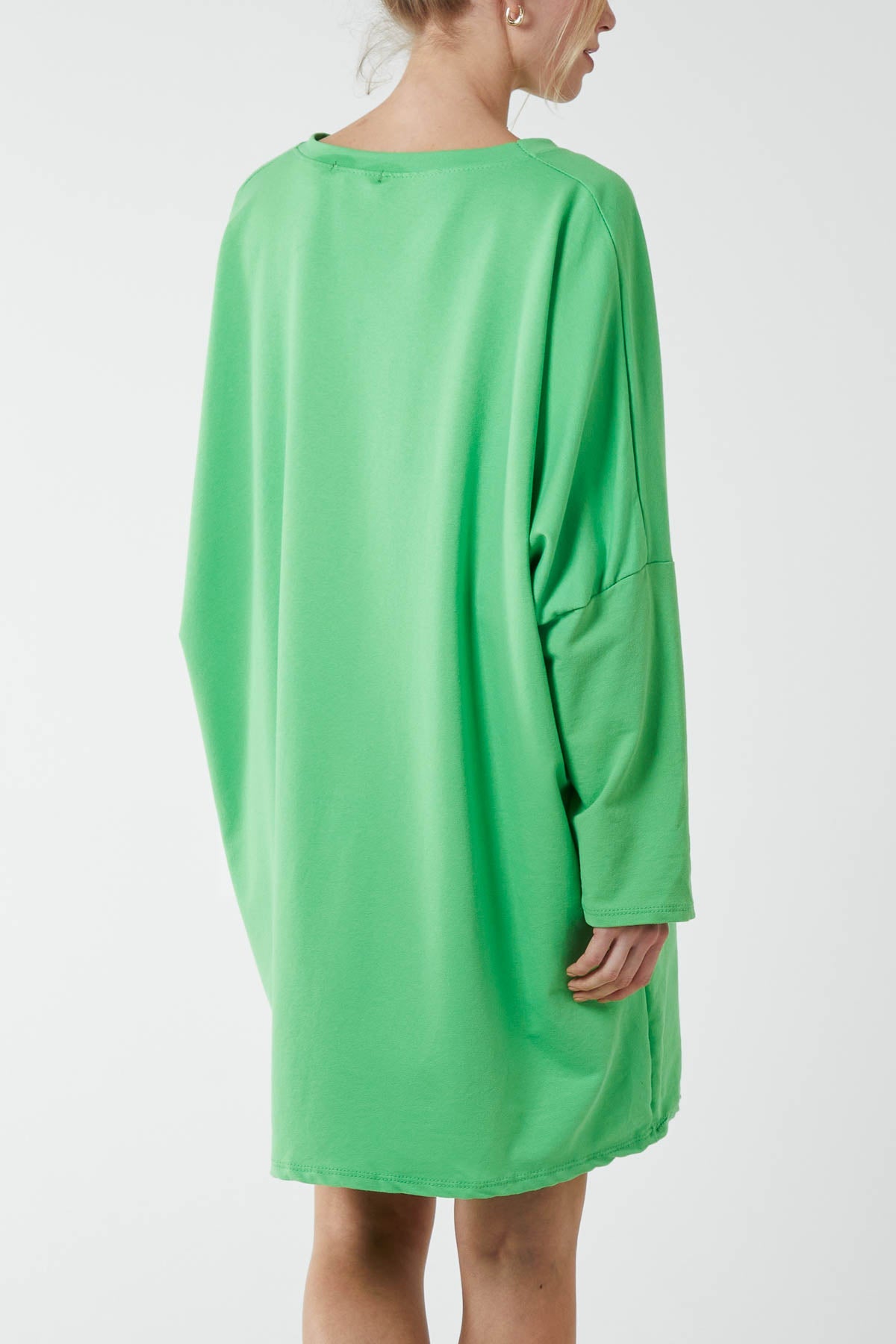 Oversized Sweat Shirt Mini Dress DMF2 WearAll