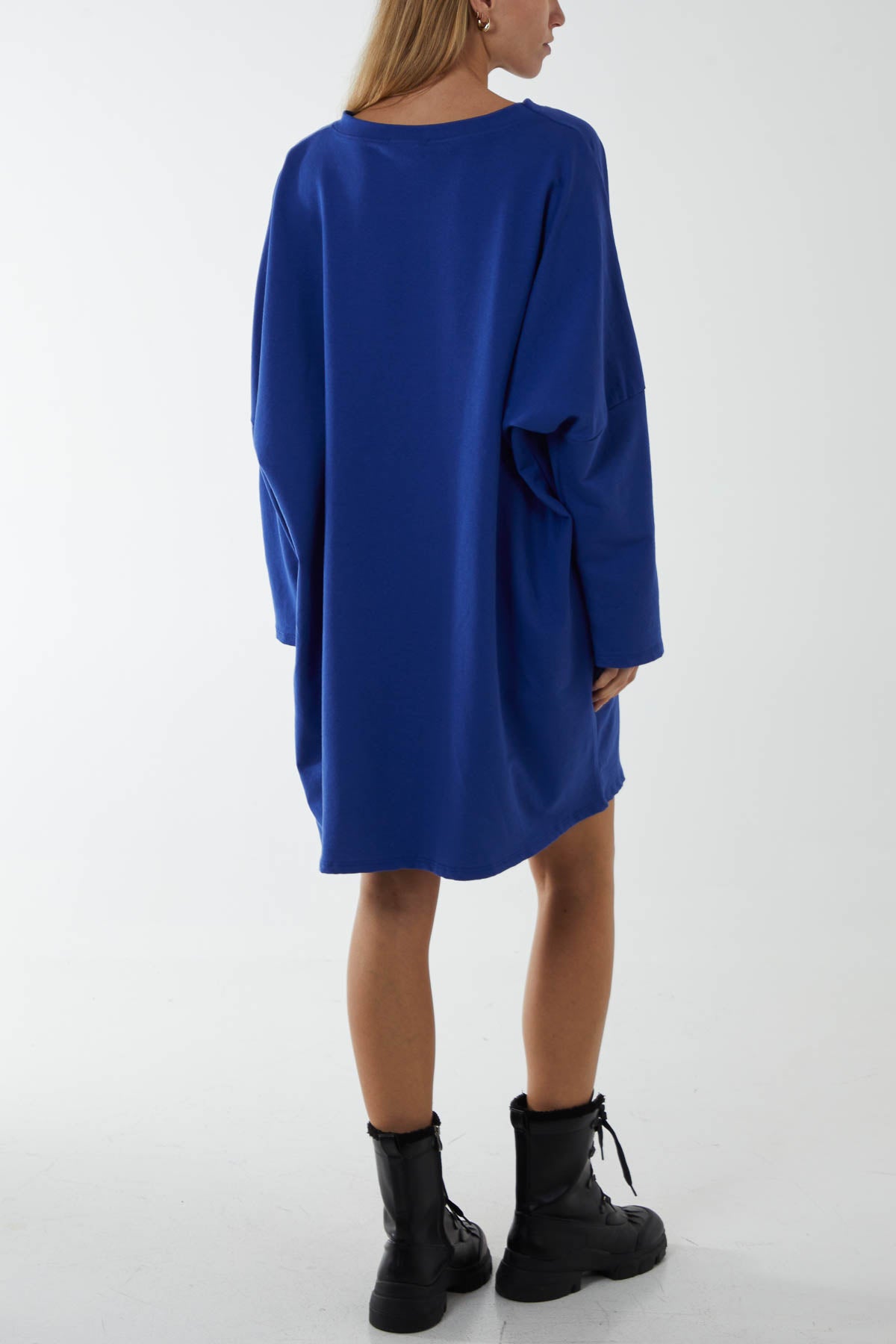 Oversized Sweat Shirt Mini Dress DMF2 WearAll