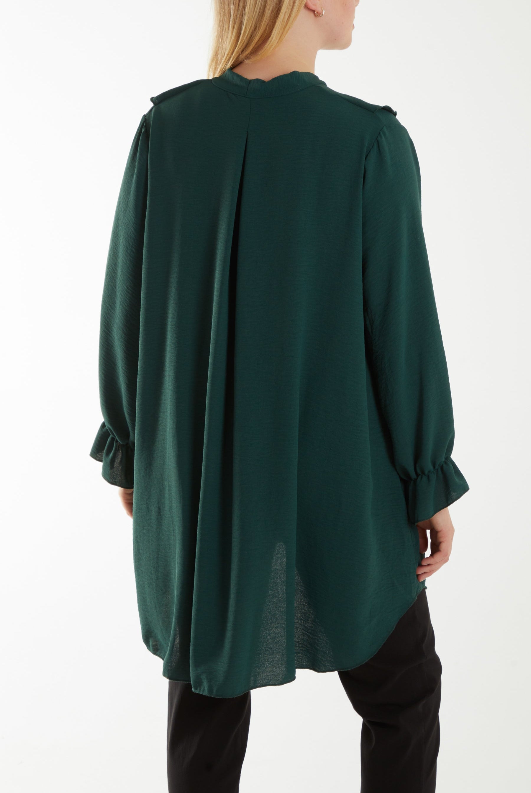 Flounce Poly Crepe Oversized Shirt TOPMF2 WearAll