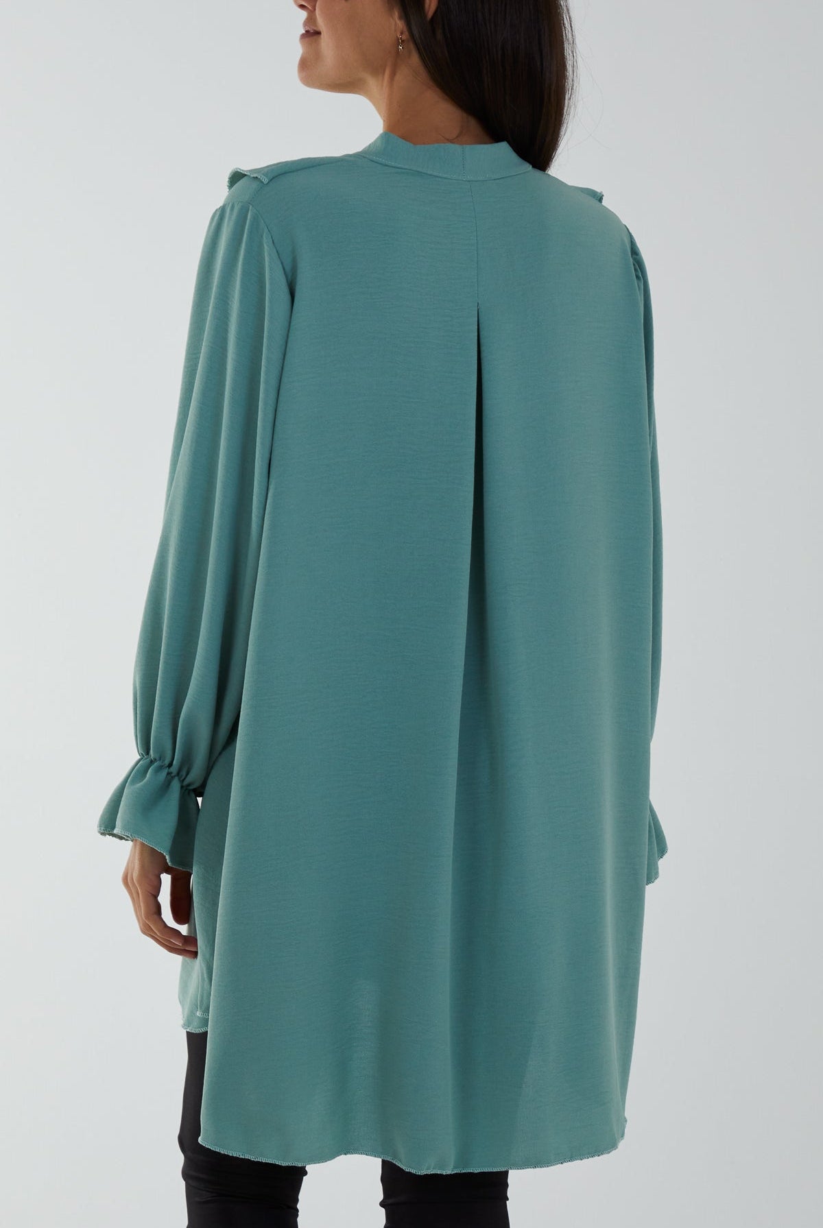 Flounce Poly Crepe Oversized Shirt TOPMF2 WearAll