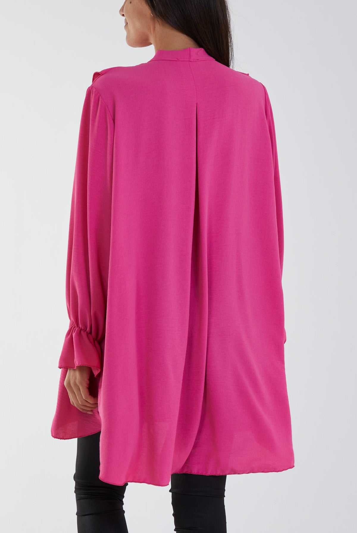 Flounce Poly Crepe Oversized Shirt TOPMF2 WearAll