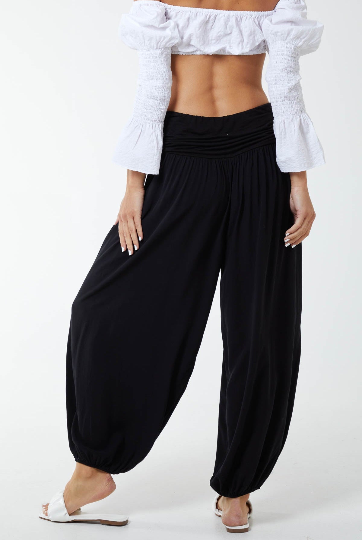 Harem Jersey Waistband Trousers TRS1 WearAll