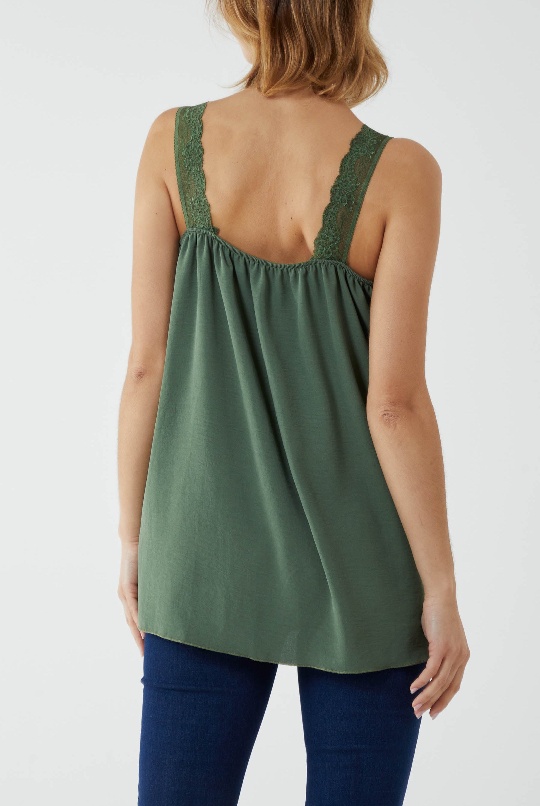 Lace Cami V Neck Top Tops WearAll