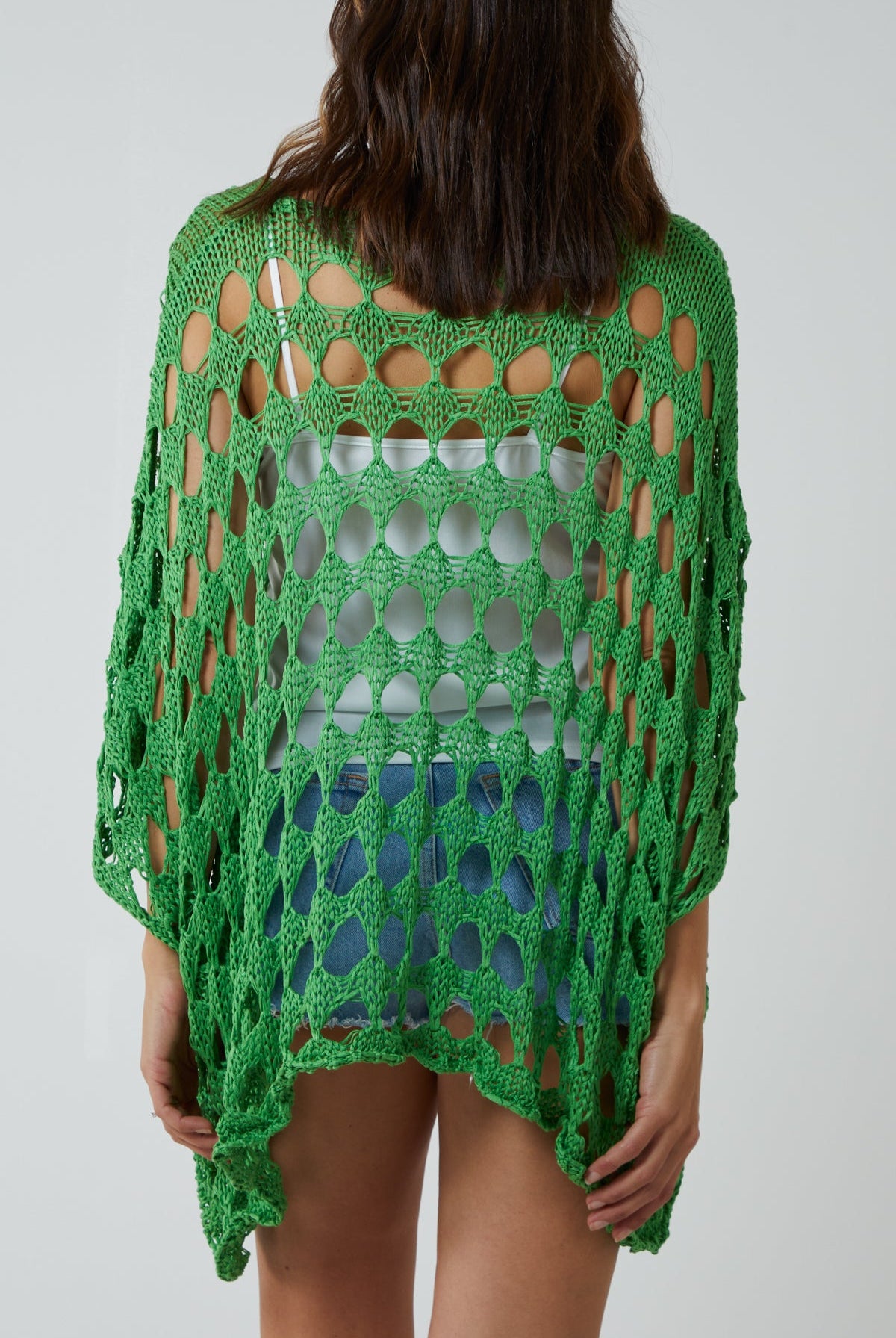 Oversized Diamond Crochet Blouse Blouses WearAll