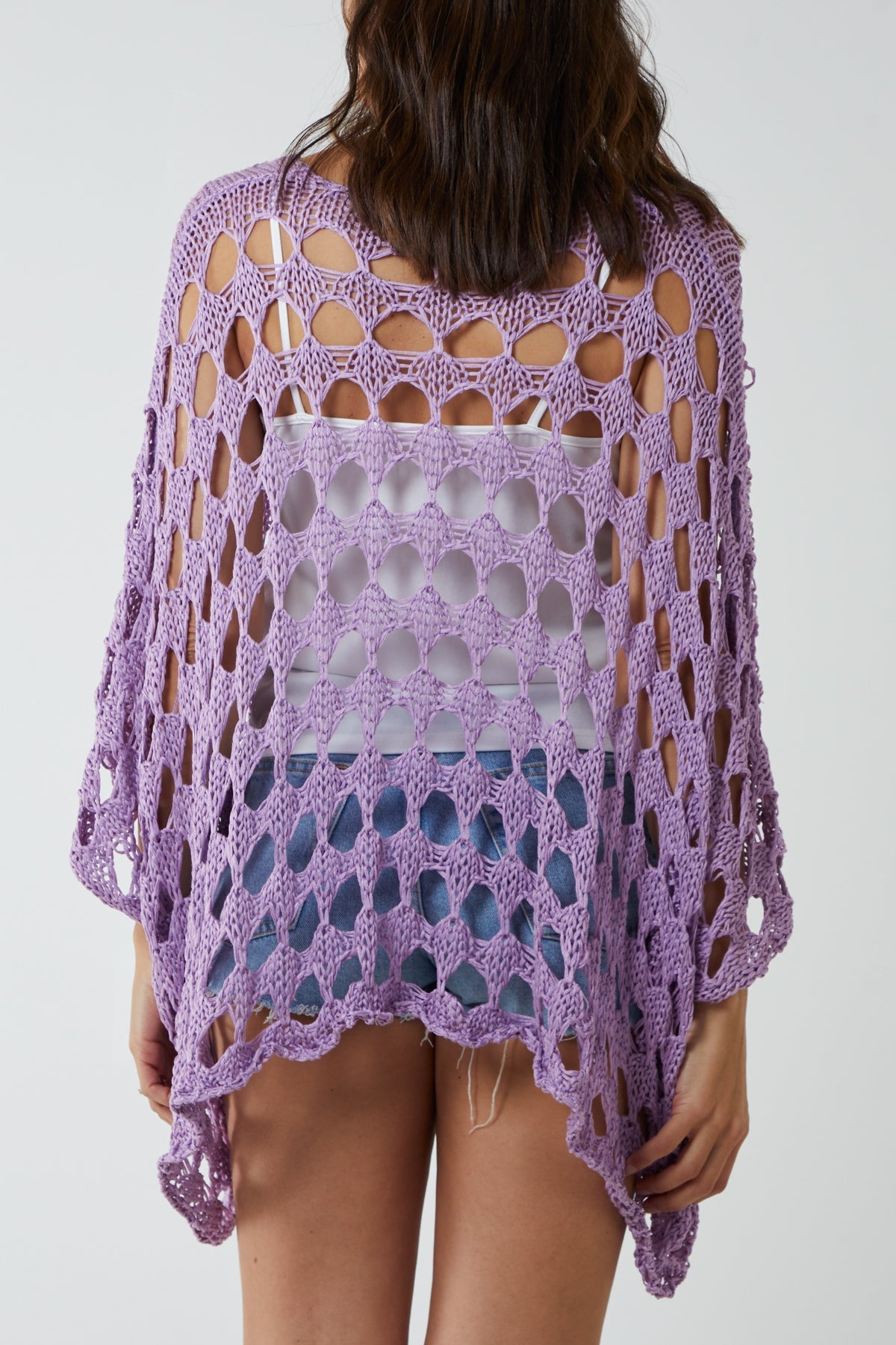 Oversized Diamond Crochet Blouse Blouses WearAll