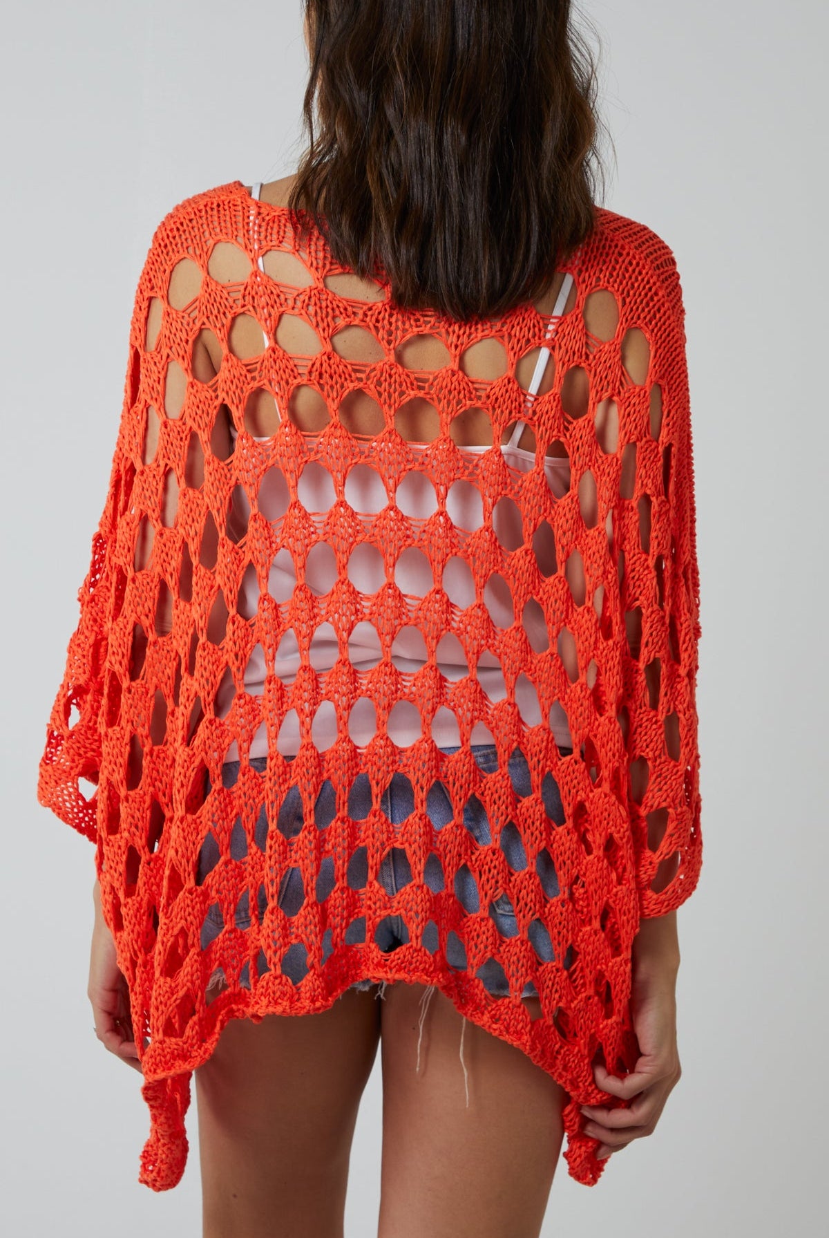 Oversized Diamond Crochet Blouse Blouses WearAll