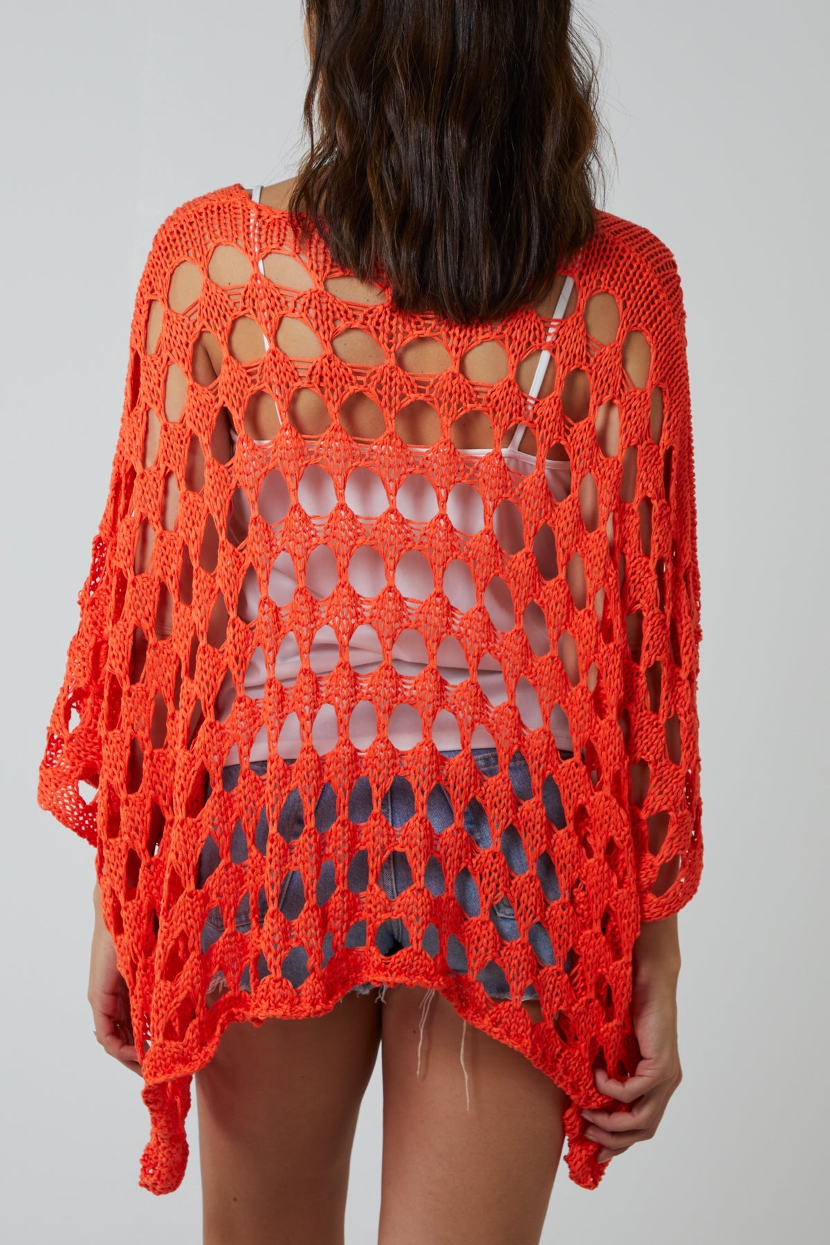 Oversized Diamond Crochet Blouse Blouses WearAll