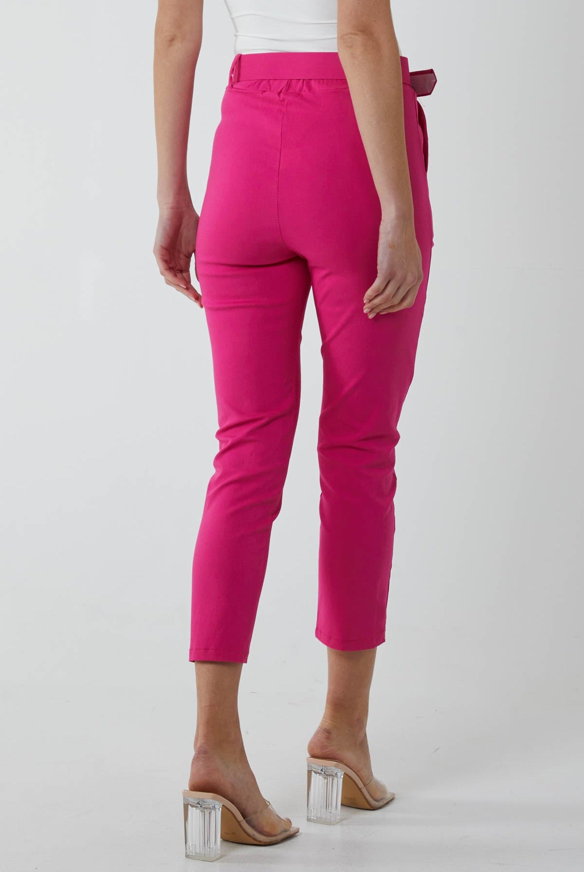 Pin Tuck Belted Capri Trousers Trousers WearAll