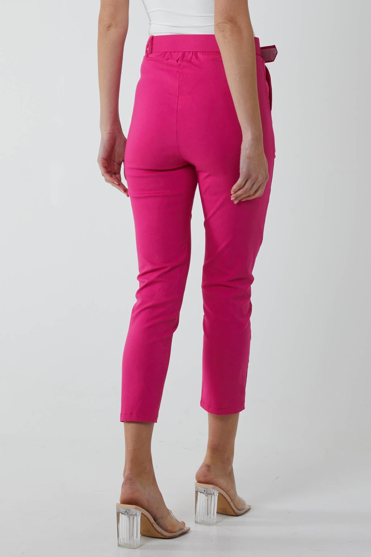 Pin Tuck Belted Capri Trousers Trousers WearAll