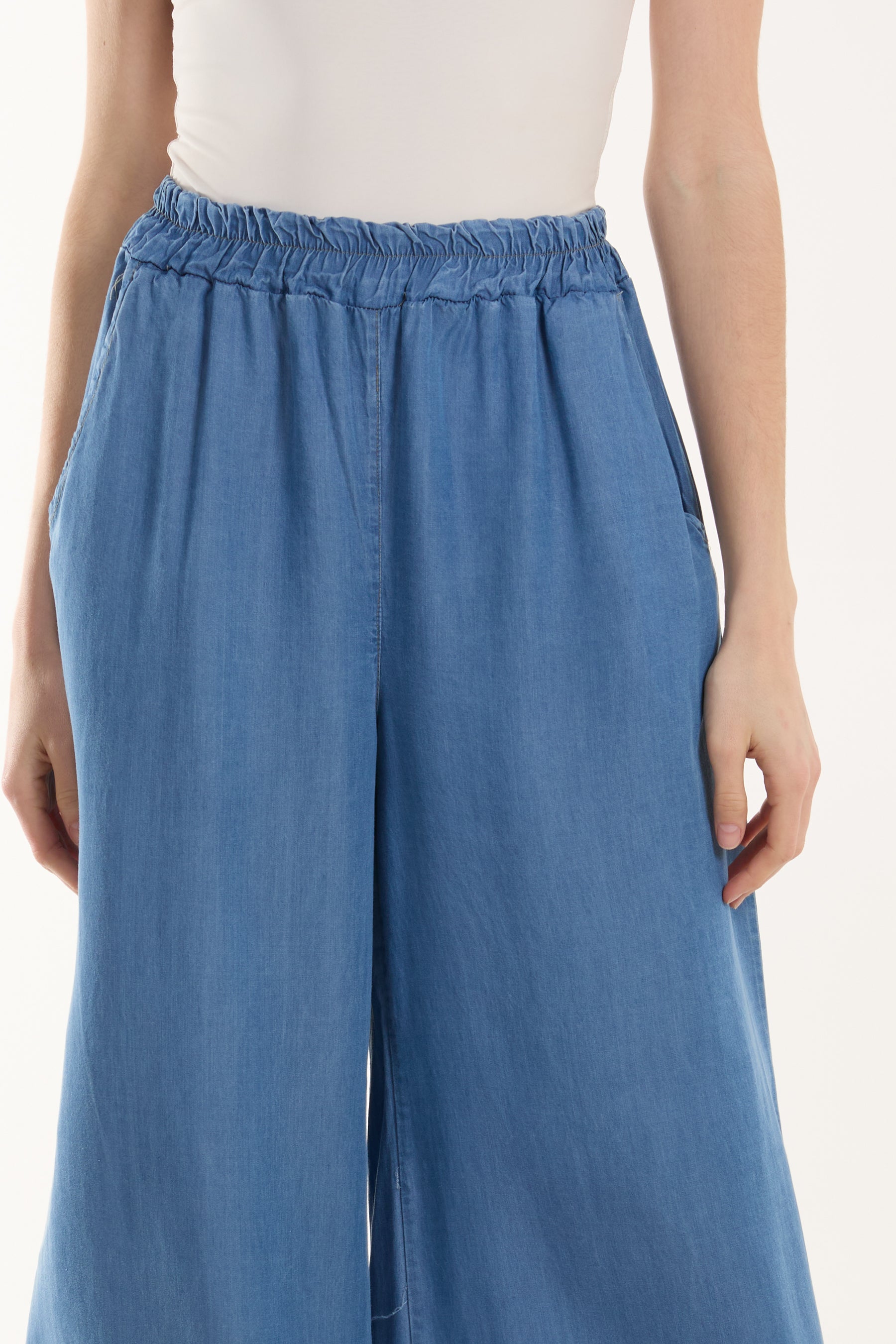 Elasticated Waist Denim Culottes Culottes WearAll