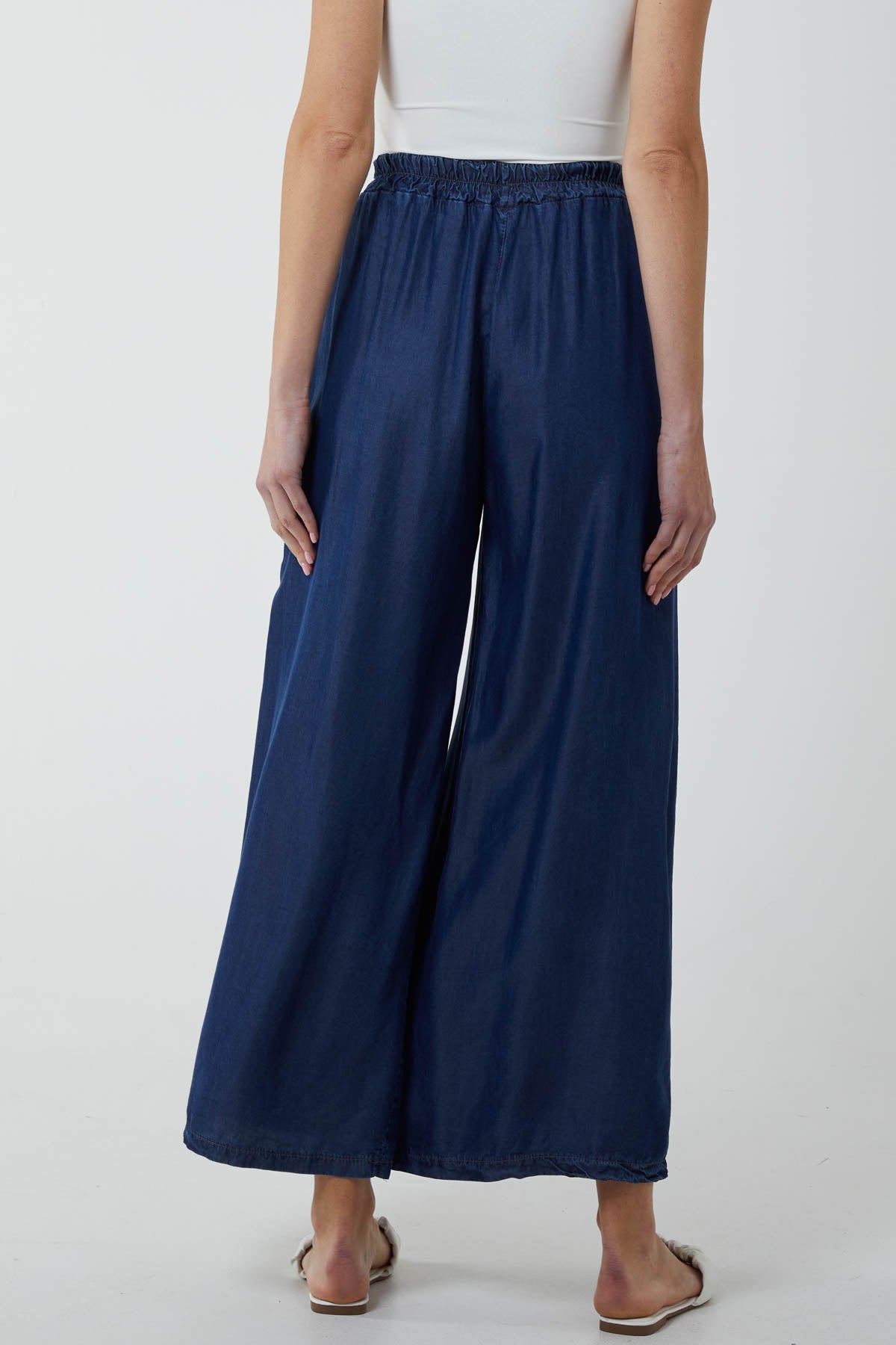 Elasticated Waist Denim Culottes Culottes WearAll