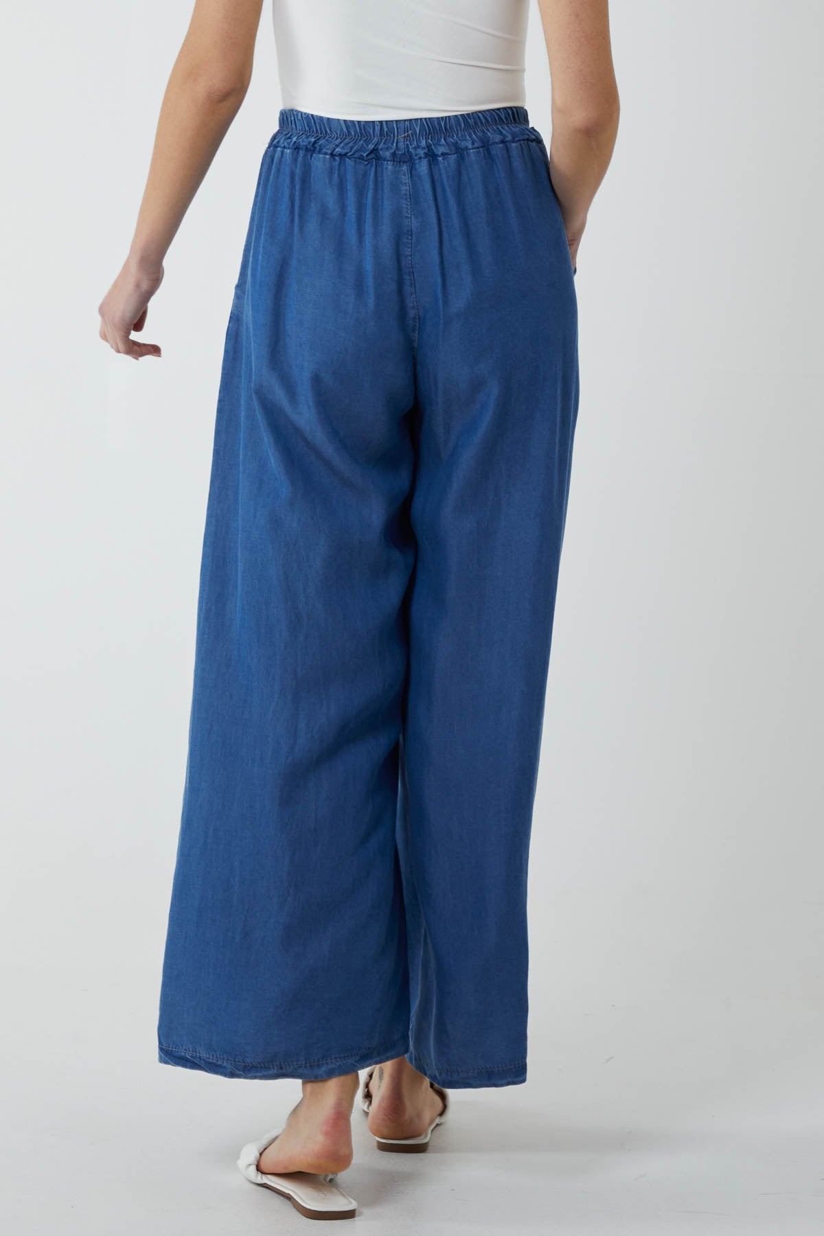 Elasticated Waist Denim Culottes Culottes WearAll