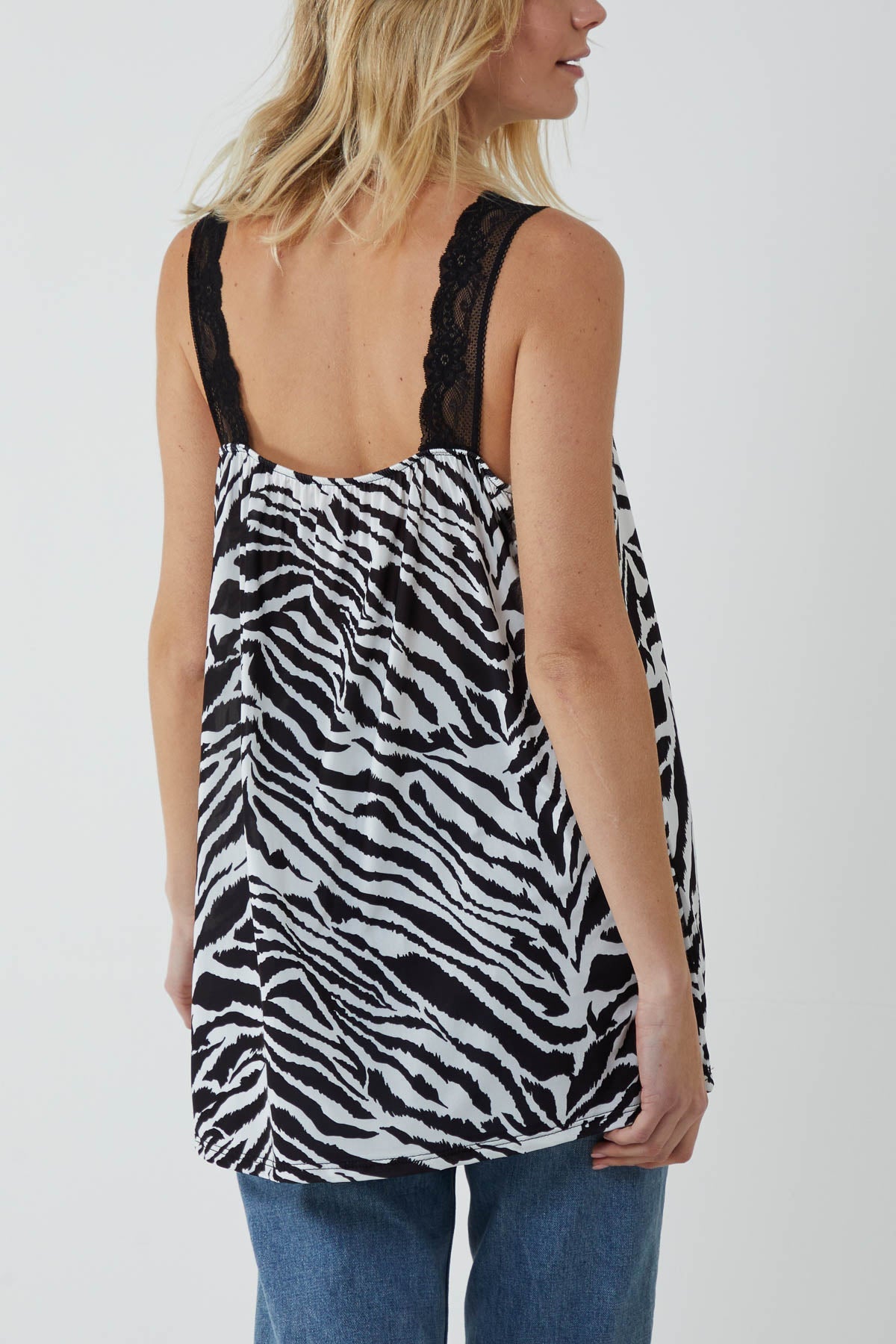 Zebra Lace Cami Vest Vests WearAll
