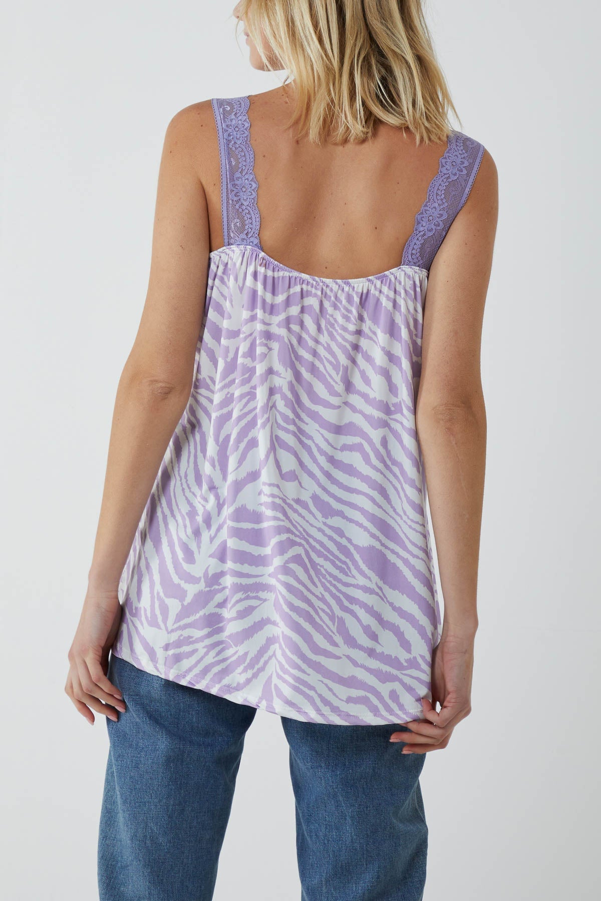 Zebra Lace Cami Vest Vests WearAll