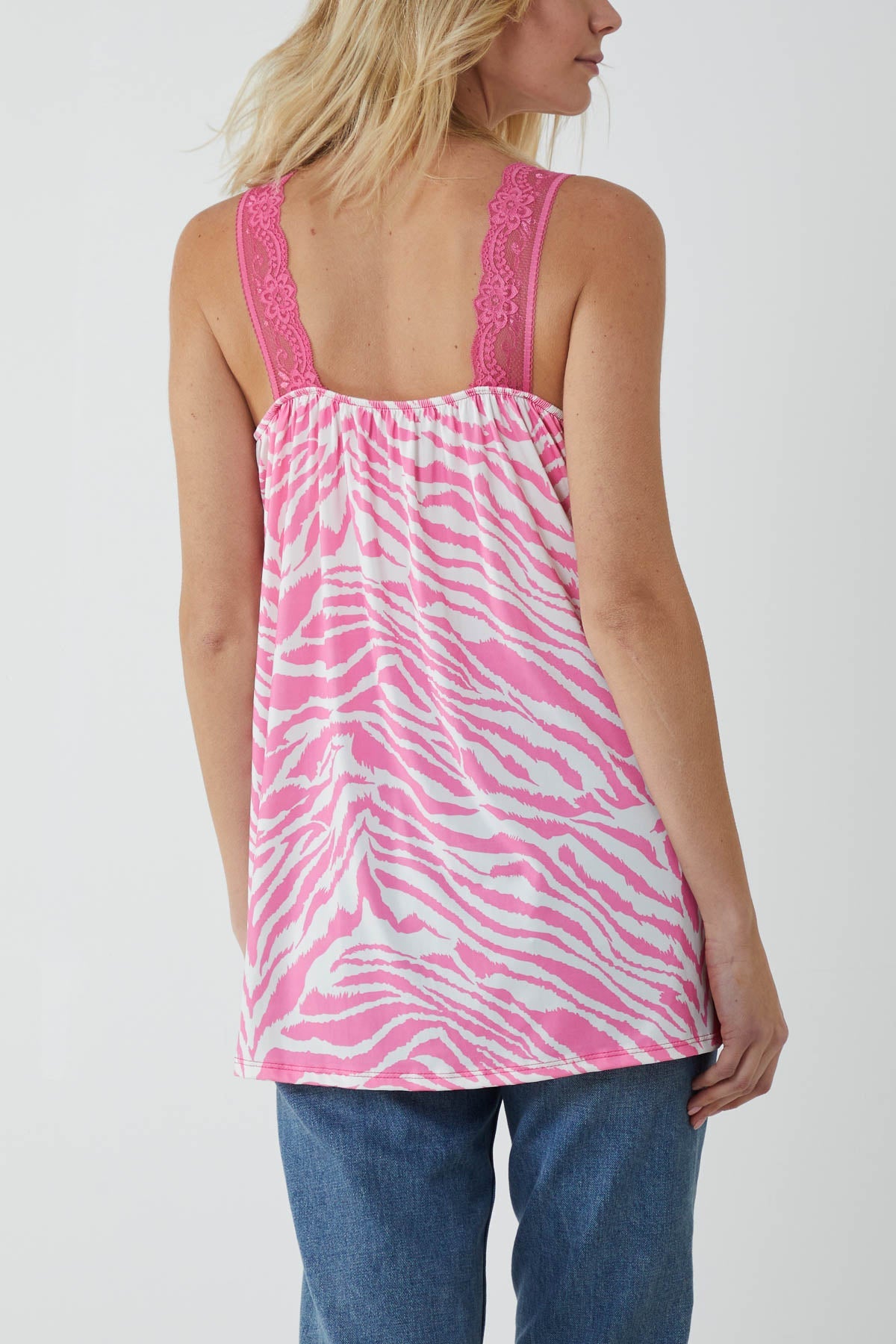 Zebra Lace Cami Vest Vests WearAll