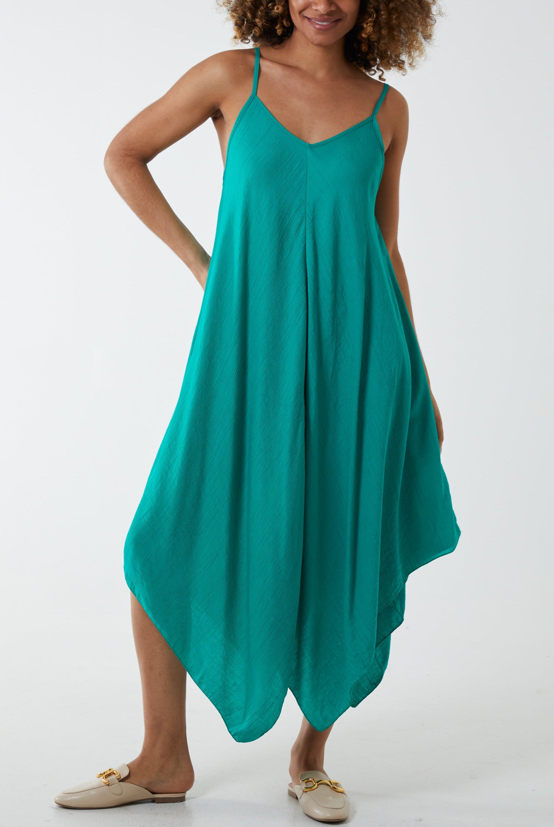 Hanky Hem Cami Dress Dresses WearAll Jade One Size