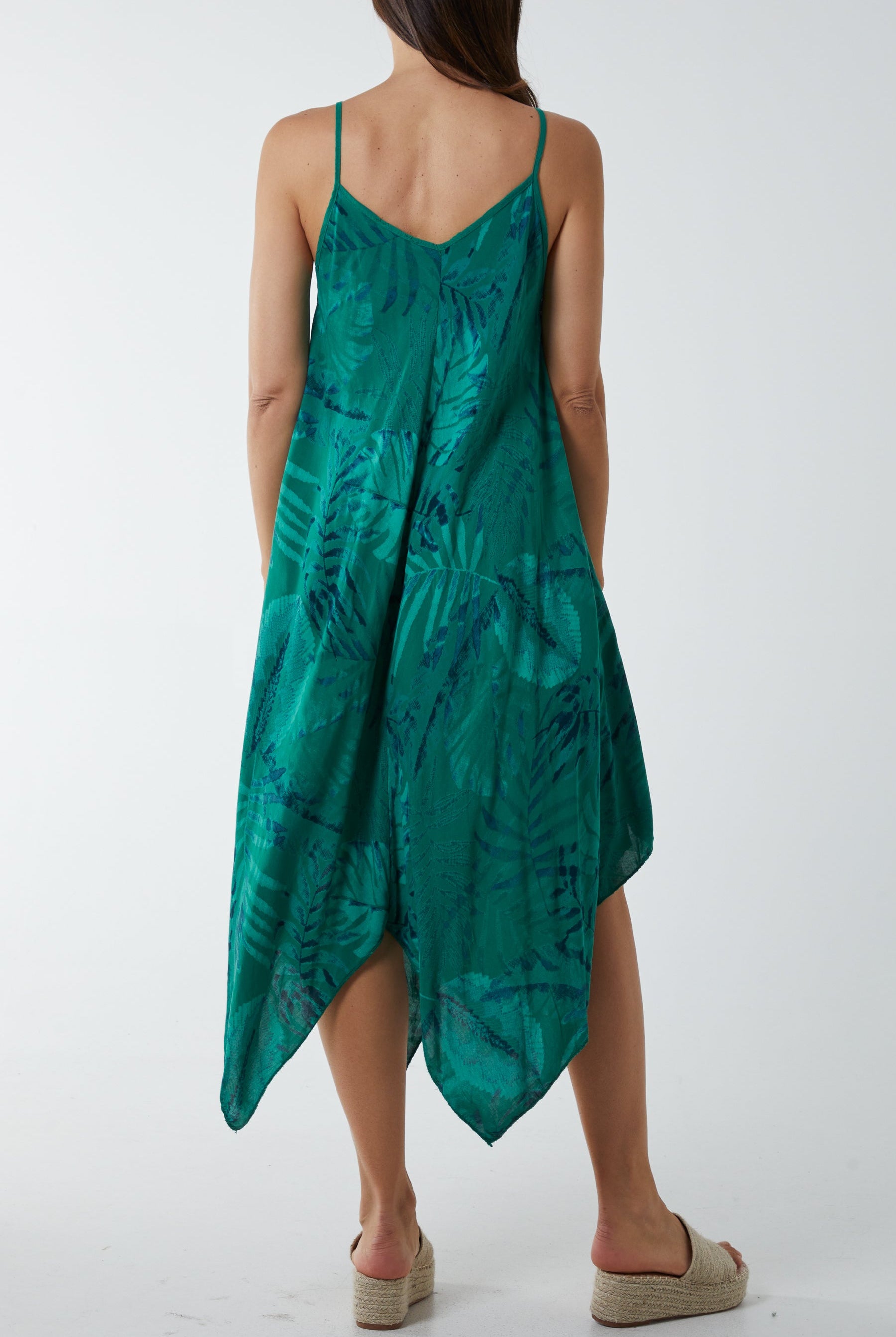 Palm Leaves Hanky Hem Dress DMF2 WearAll