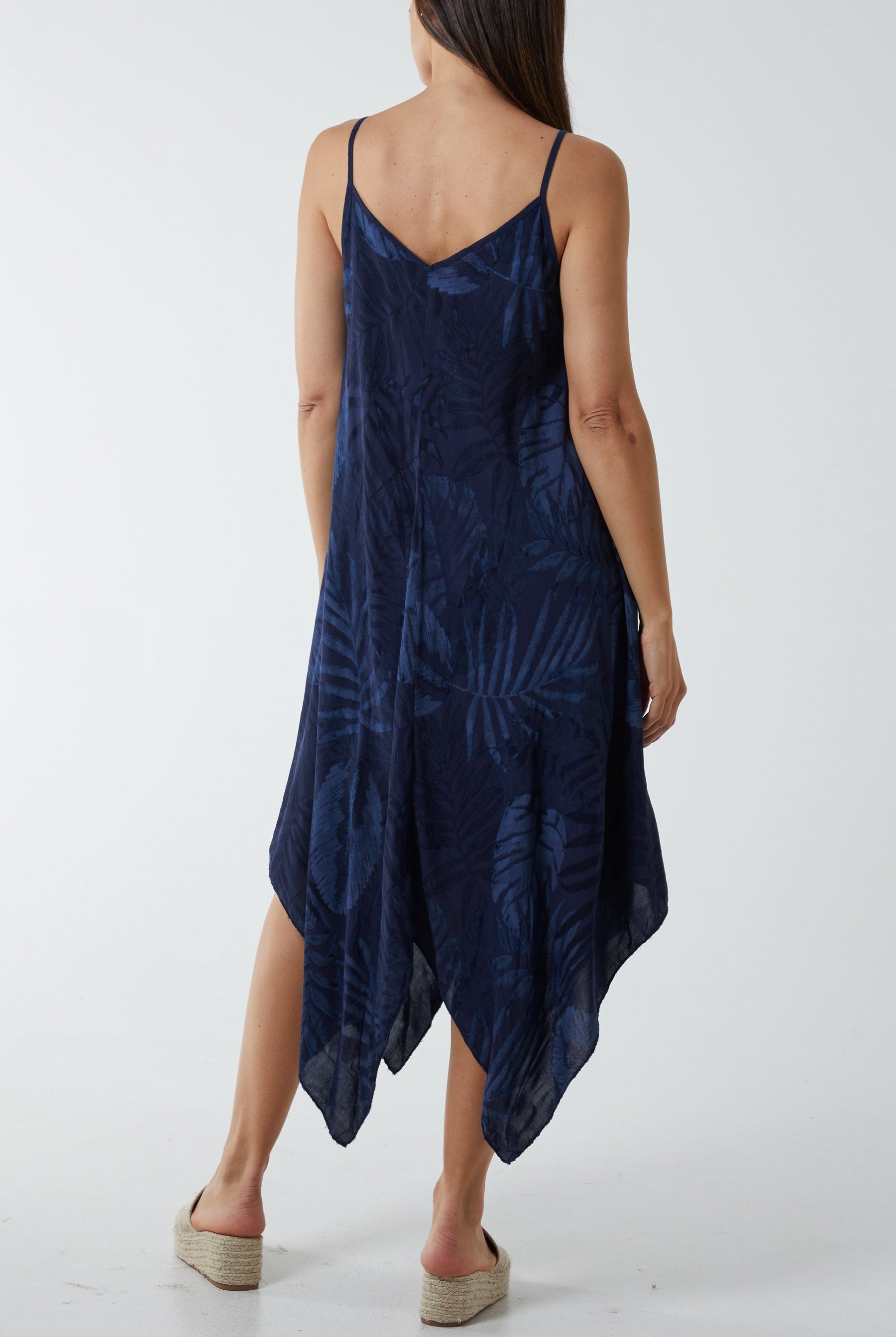 Palm Leaves Hanky Hem Dress DMF2 WearAll