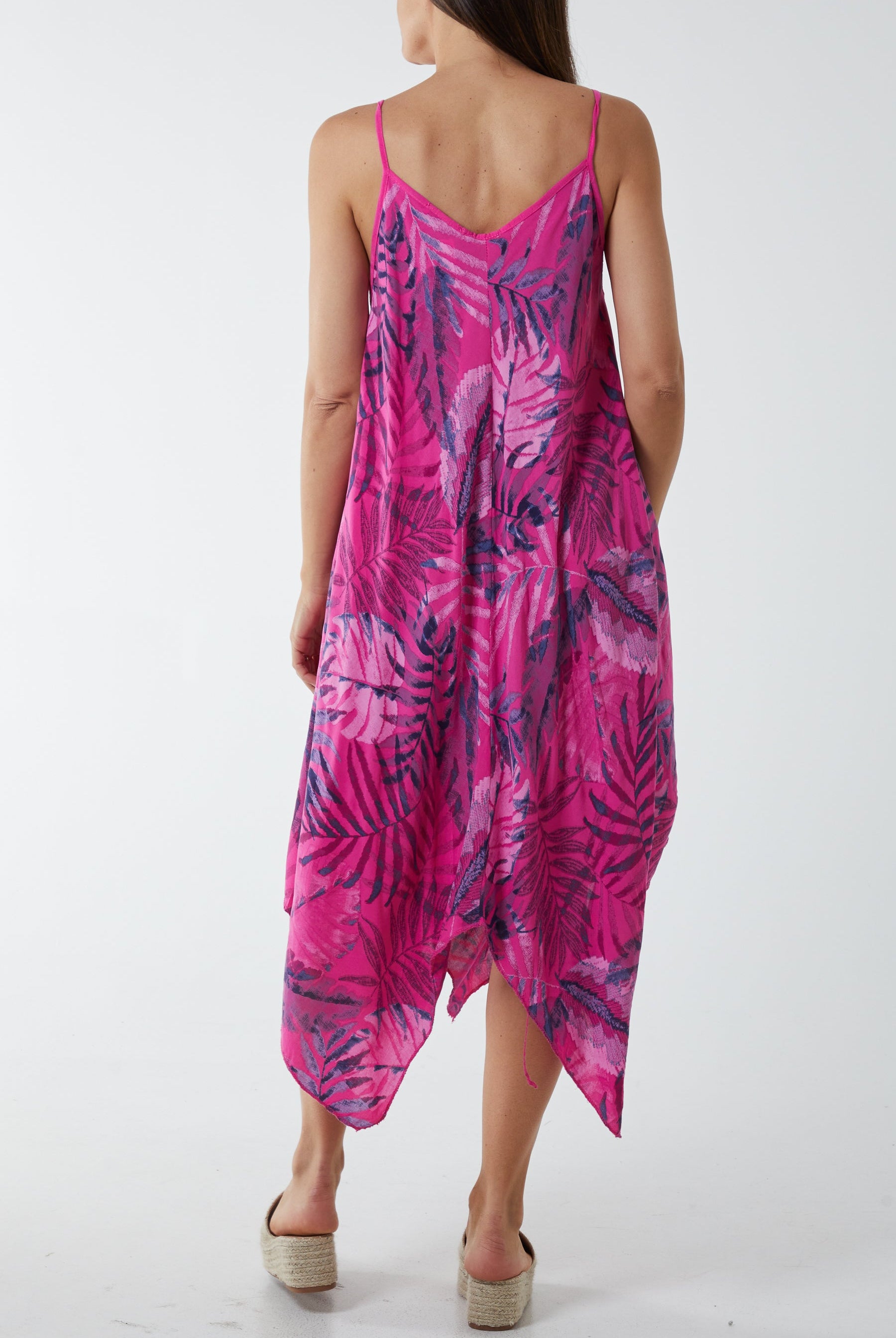Palm Leaves Hanky Hem Dress DMF2 WearAll