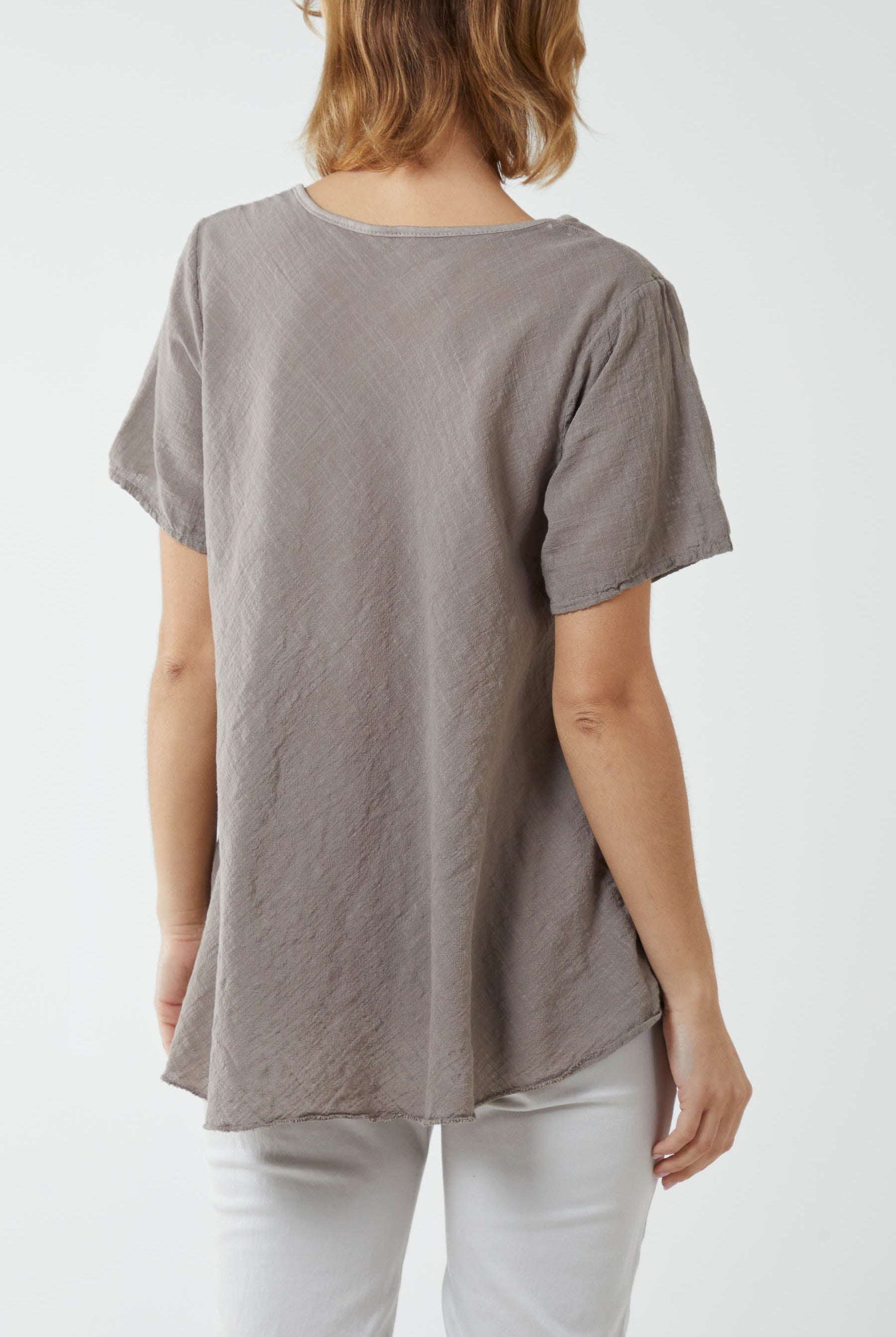 Round Neck Short Sleeve Cotton T-Shirt T-shirts WearAll