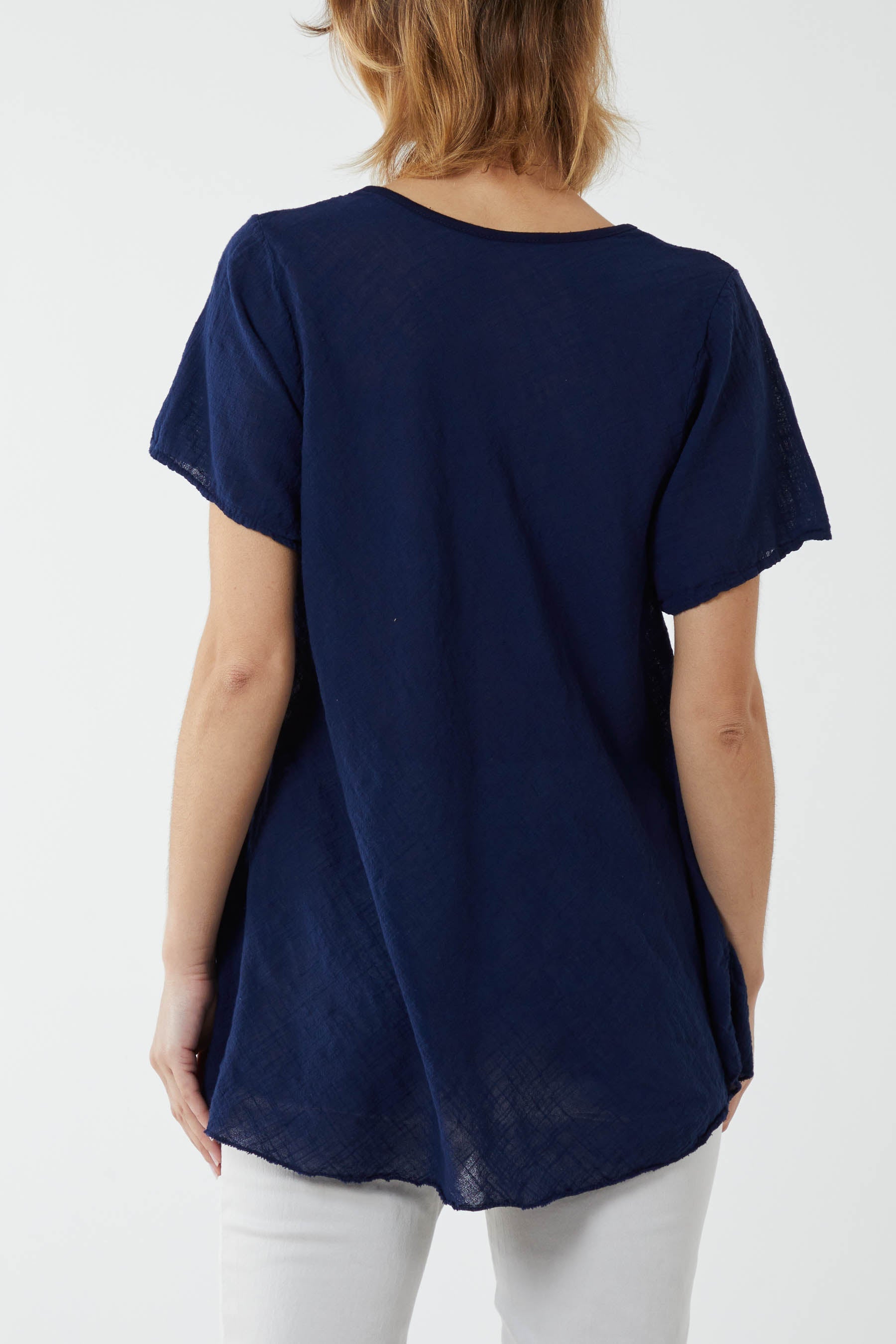 Round Neck Short Sleeve Cotton T-Shirt T-shirts WearAll