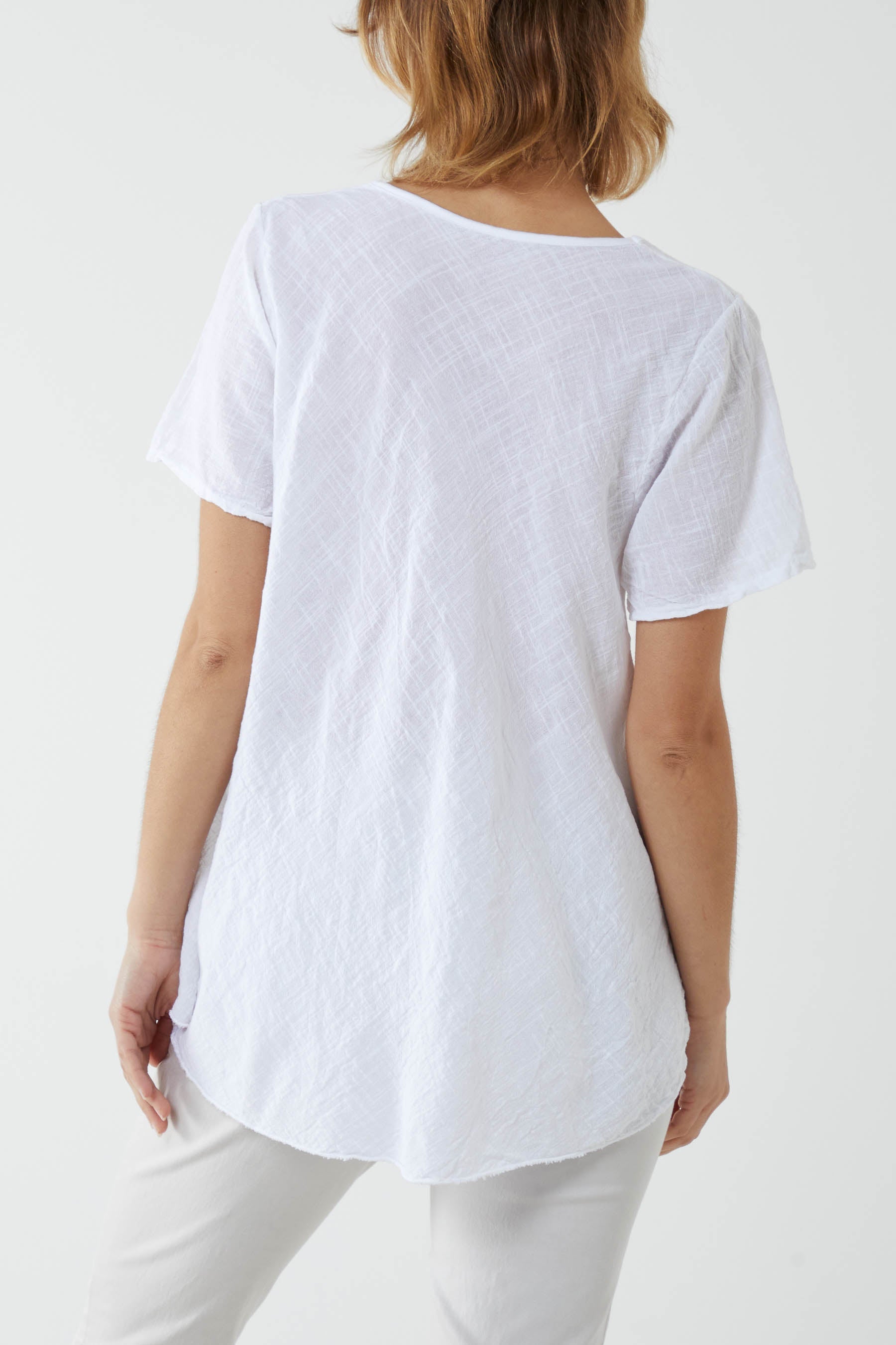 Round Neck Short Sleeve Cotton T-Shirt T-shirts WearAll