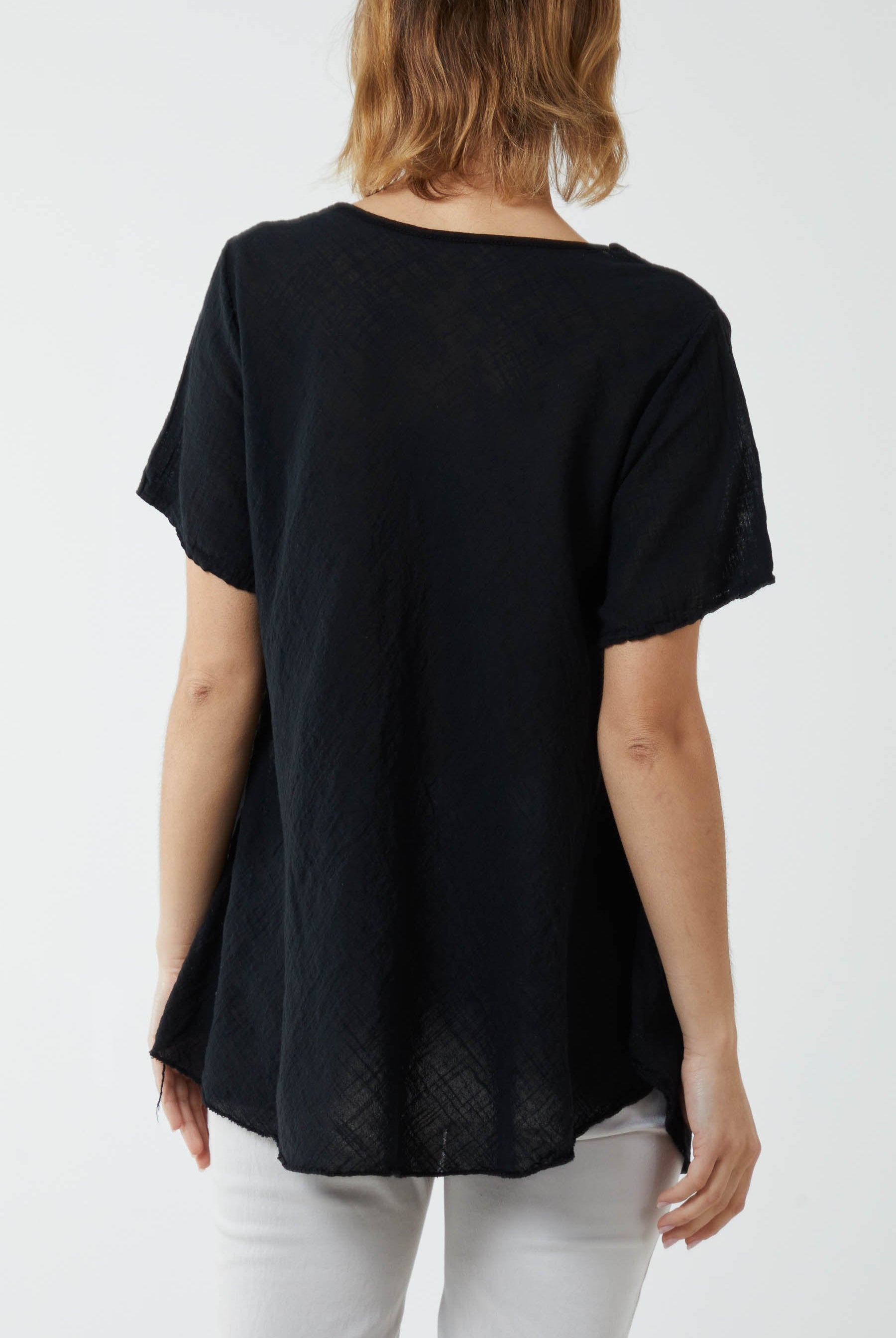 Round Neck Short Sleeve Cotton T-Shirt T-shirts WearAll