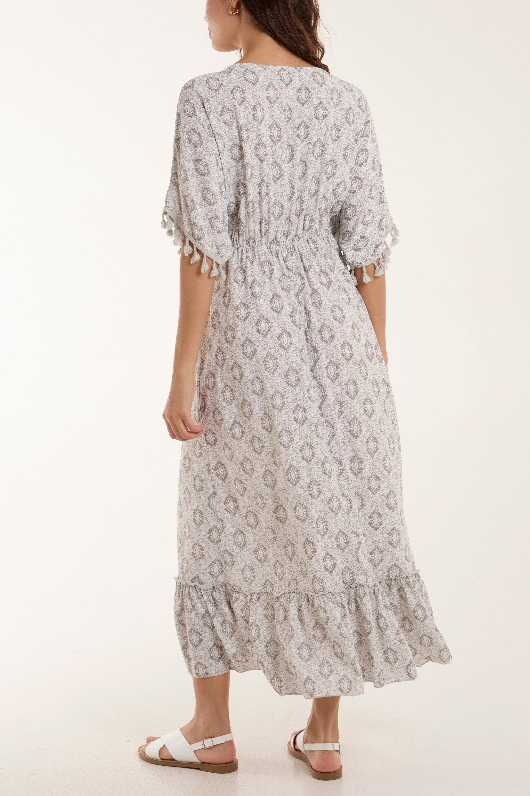 Baroque Floral Tassel Dress Dresses WearAll