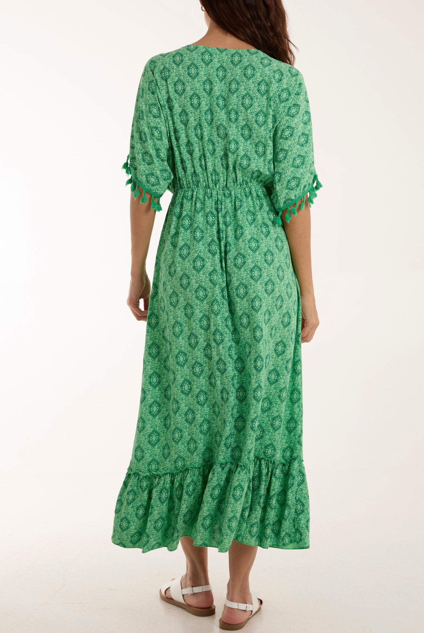 Baroque Floral Tassel Dress Dresses WearAll