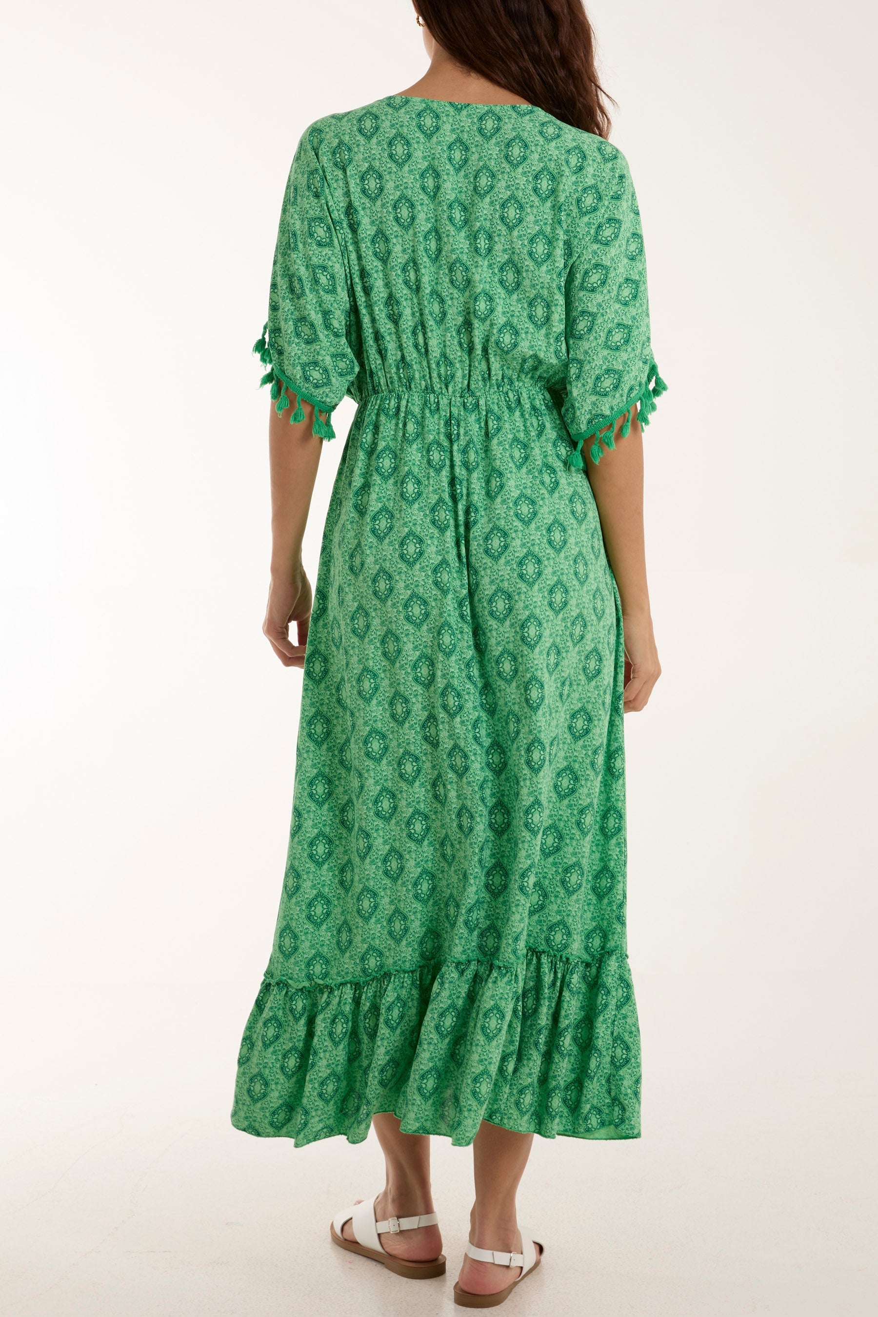 Baroque Floral Tassel Dress Dresses WearAll