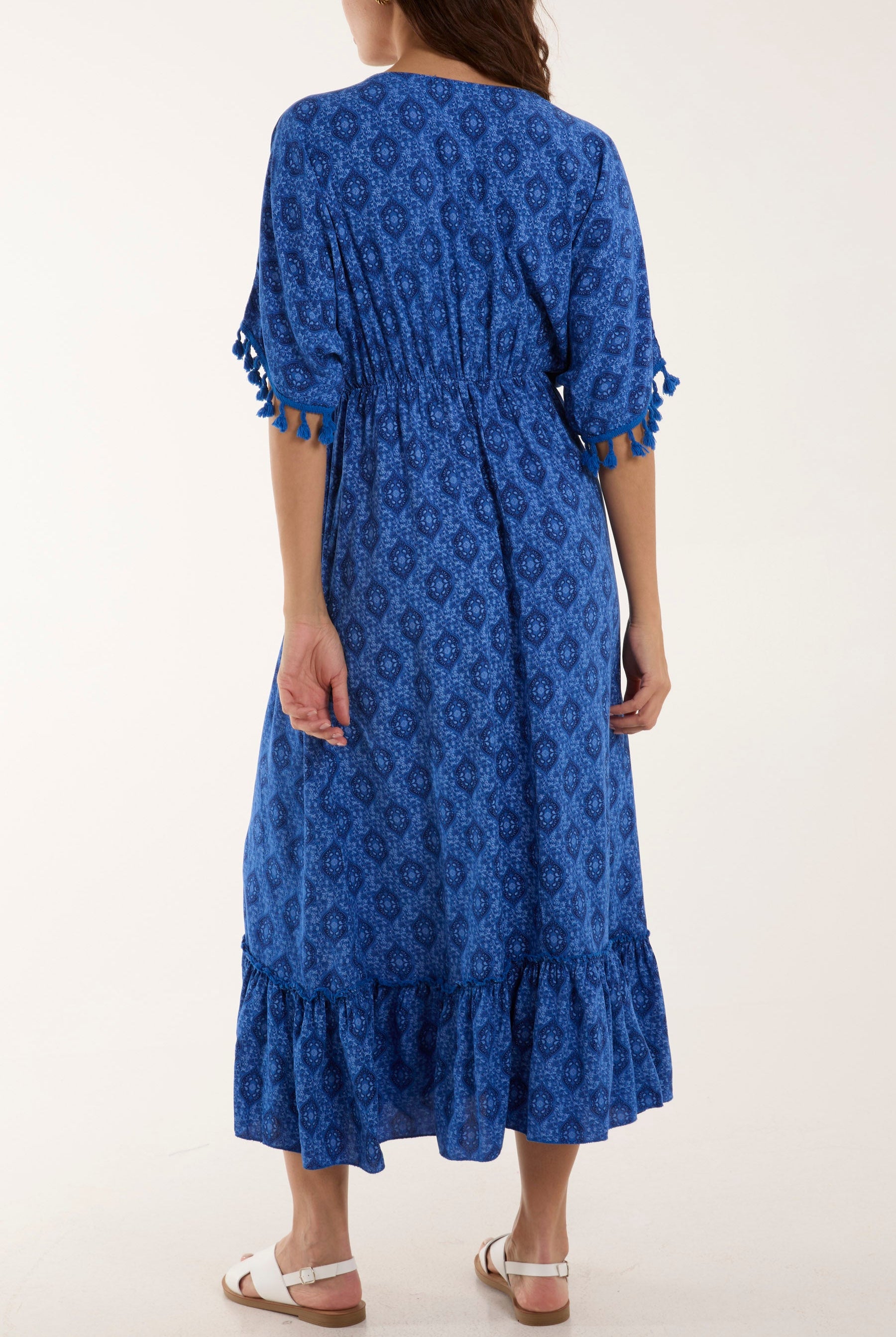 Baroque Floral Tassel Dress Dresses WearAll