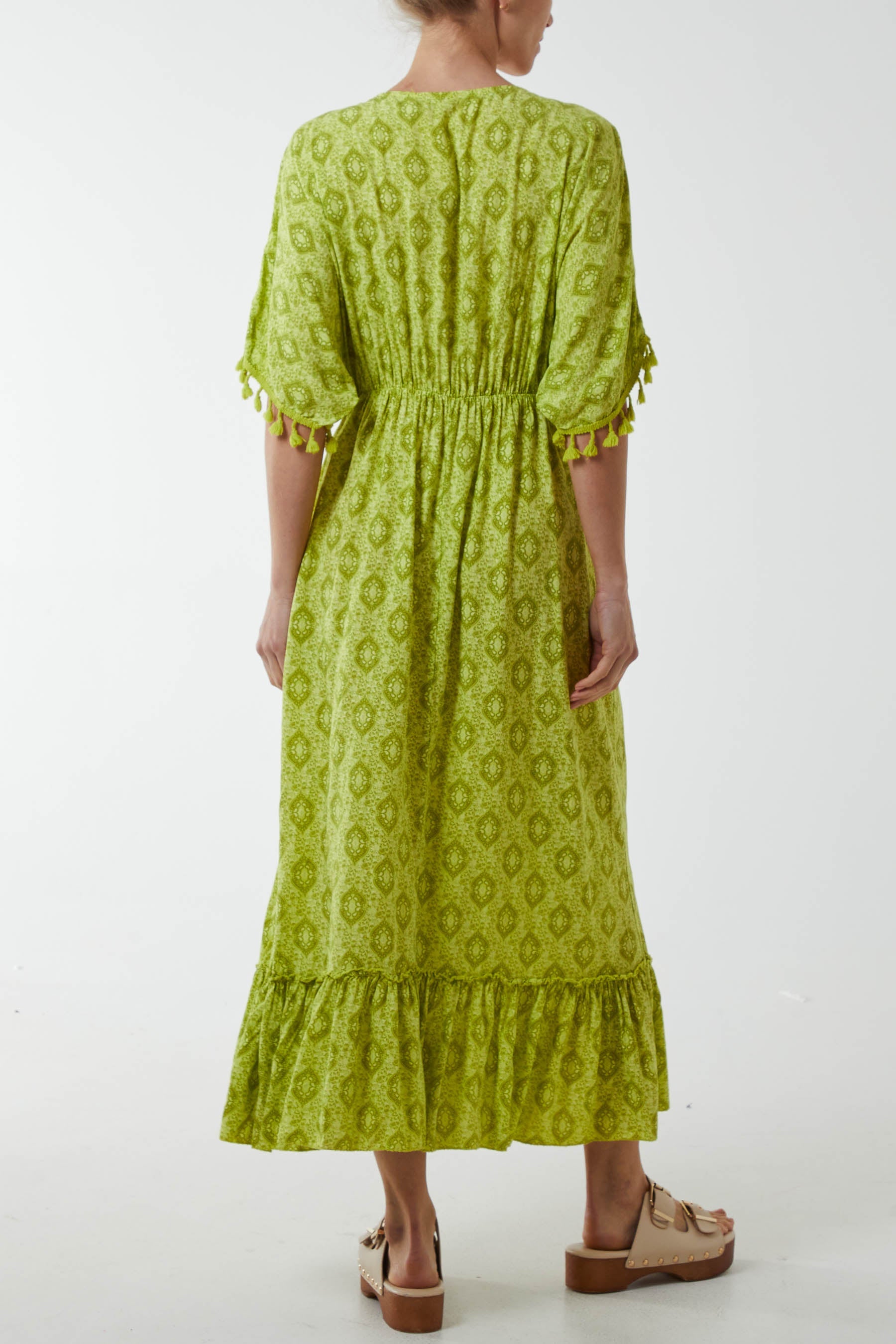 Baroque Floral Tassel Dress Dresses WearAll