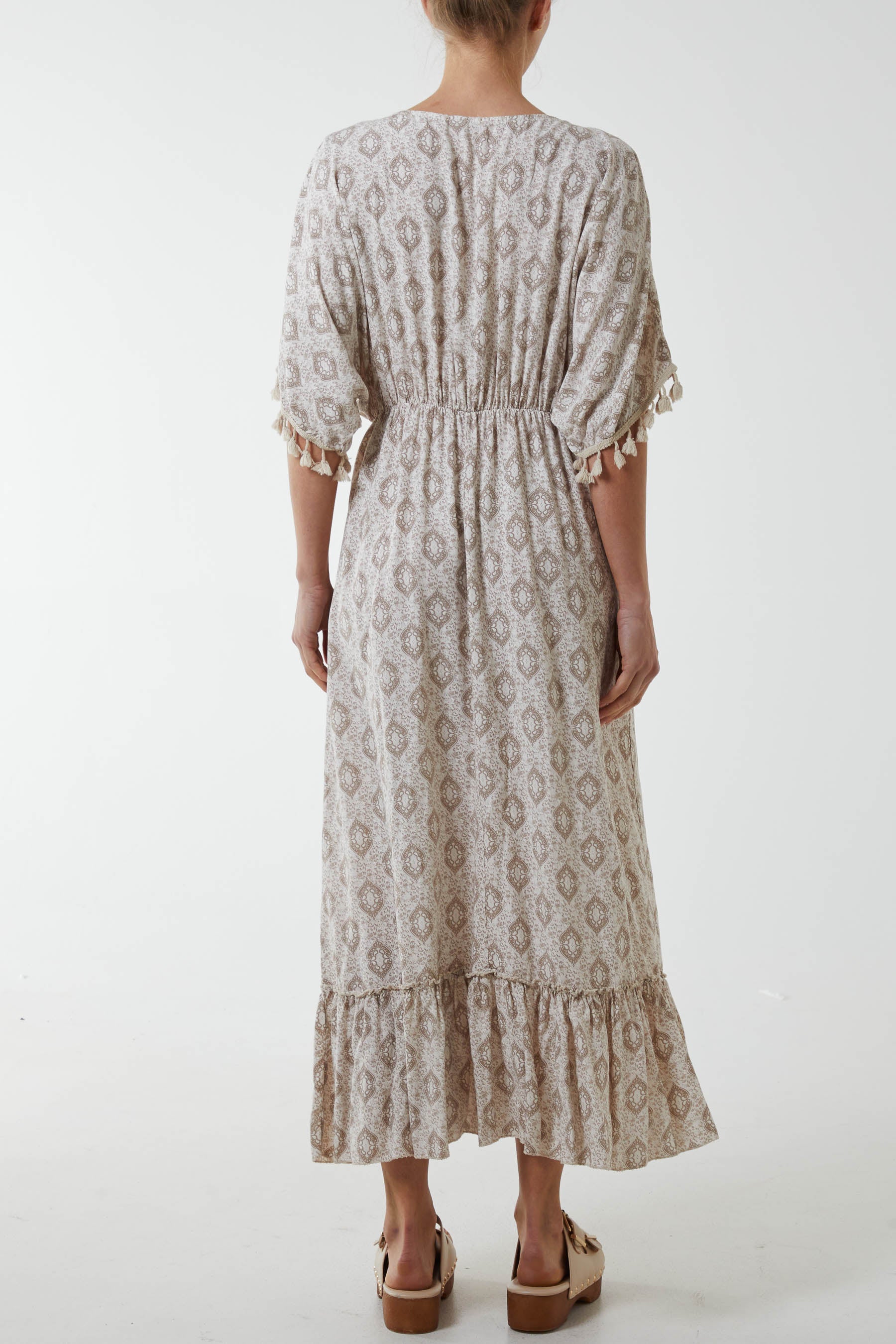 Baroque Floral Tassel Dress Dresses WearAll