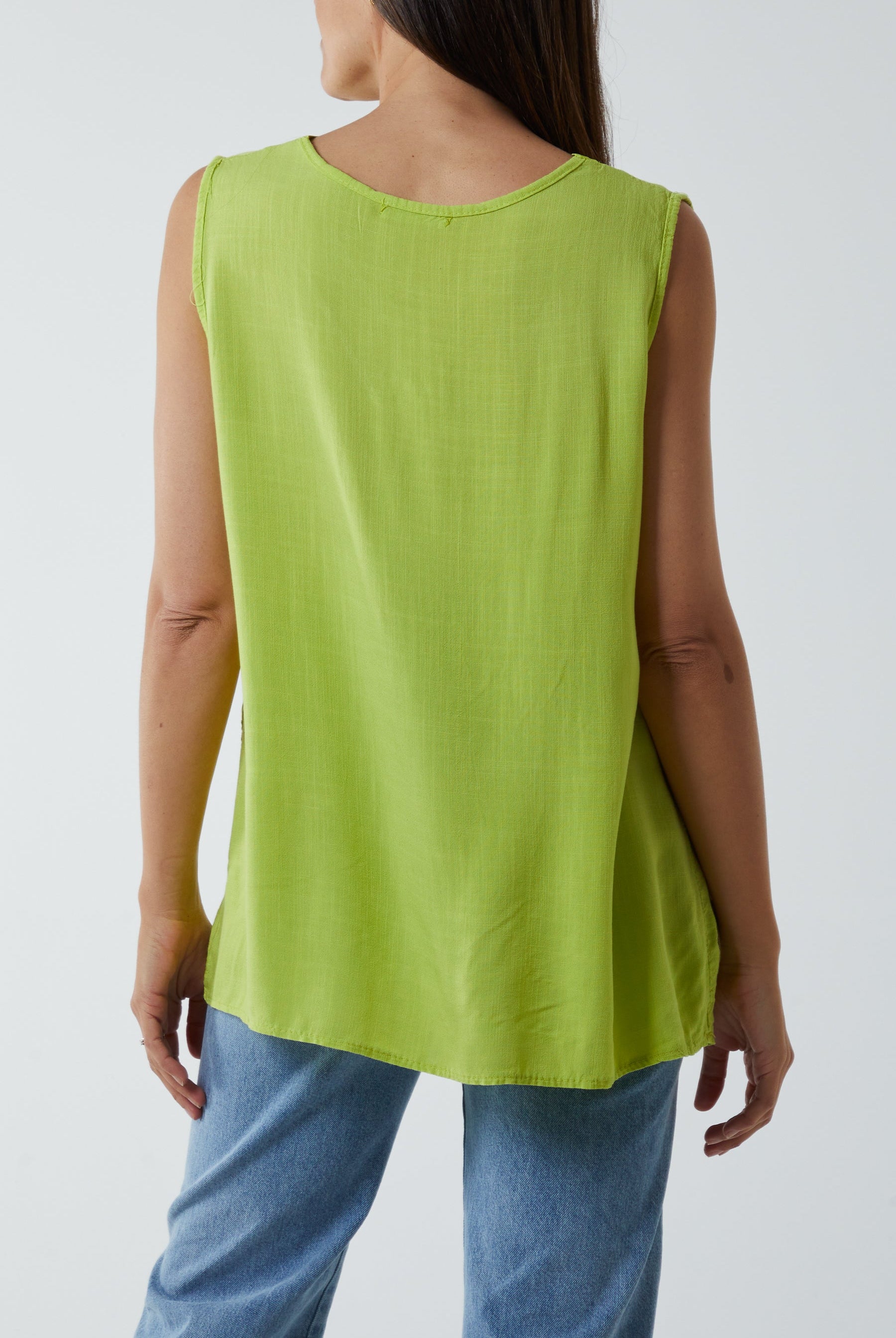 Kiwi Collar Satin Trim Vest TOPMF2 WearAll