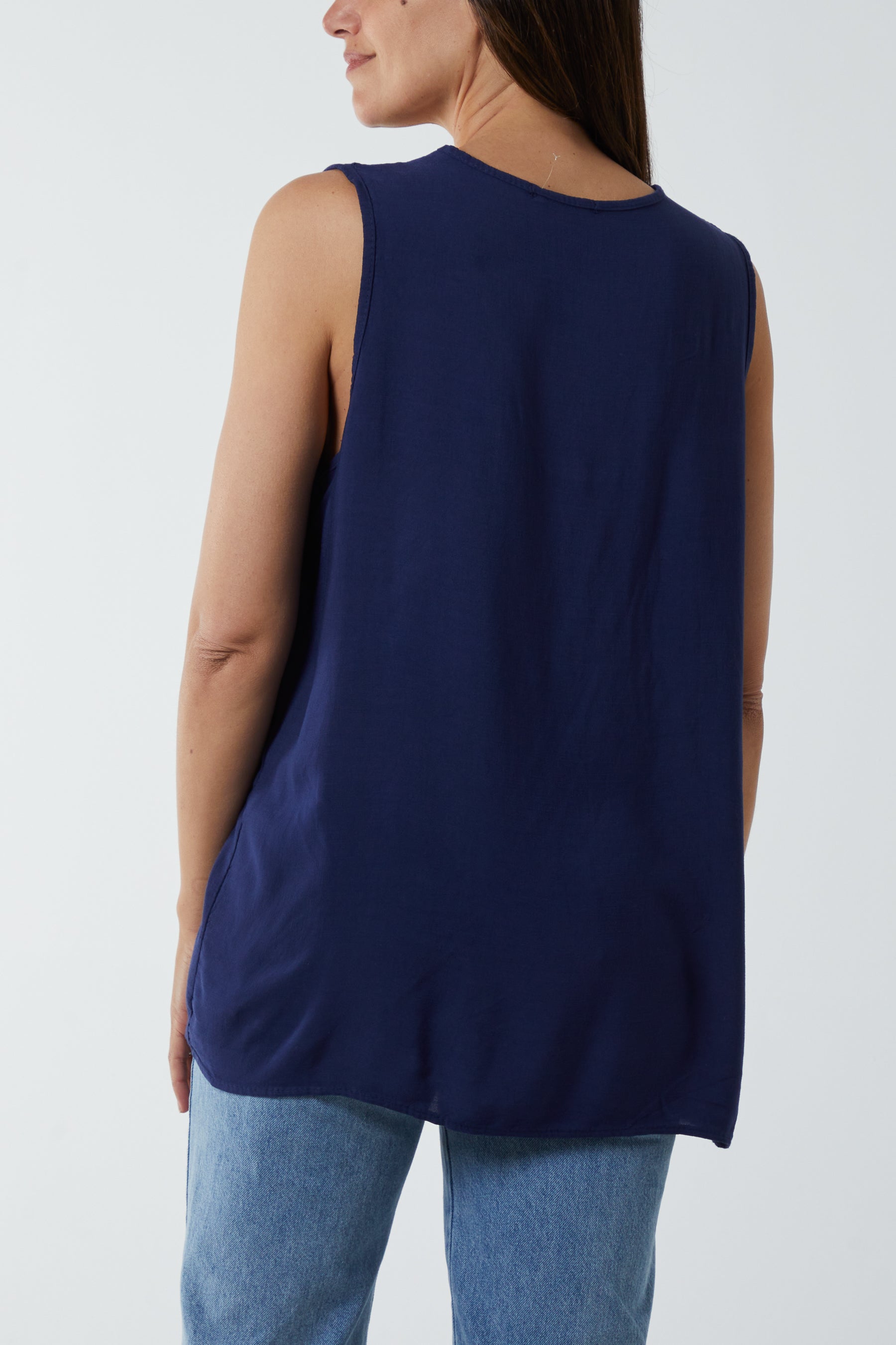 Kiwi Collar Satin Trim Vest TOPMF2 WearAll