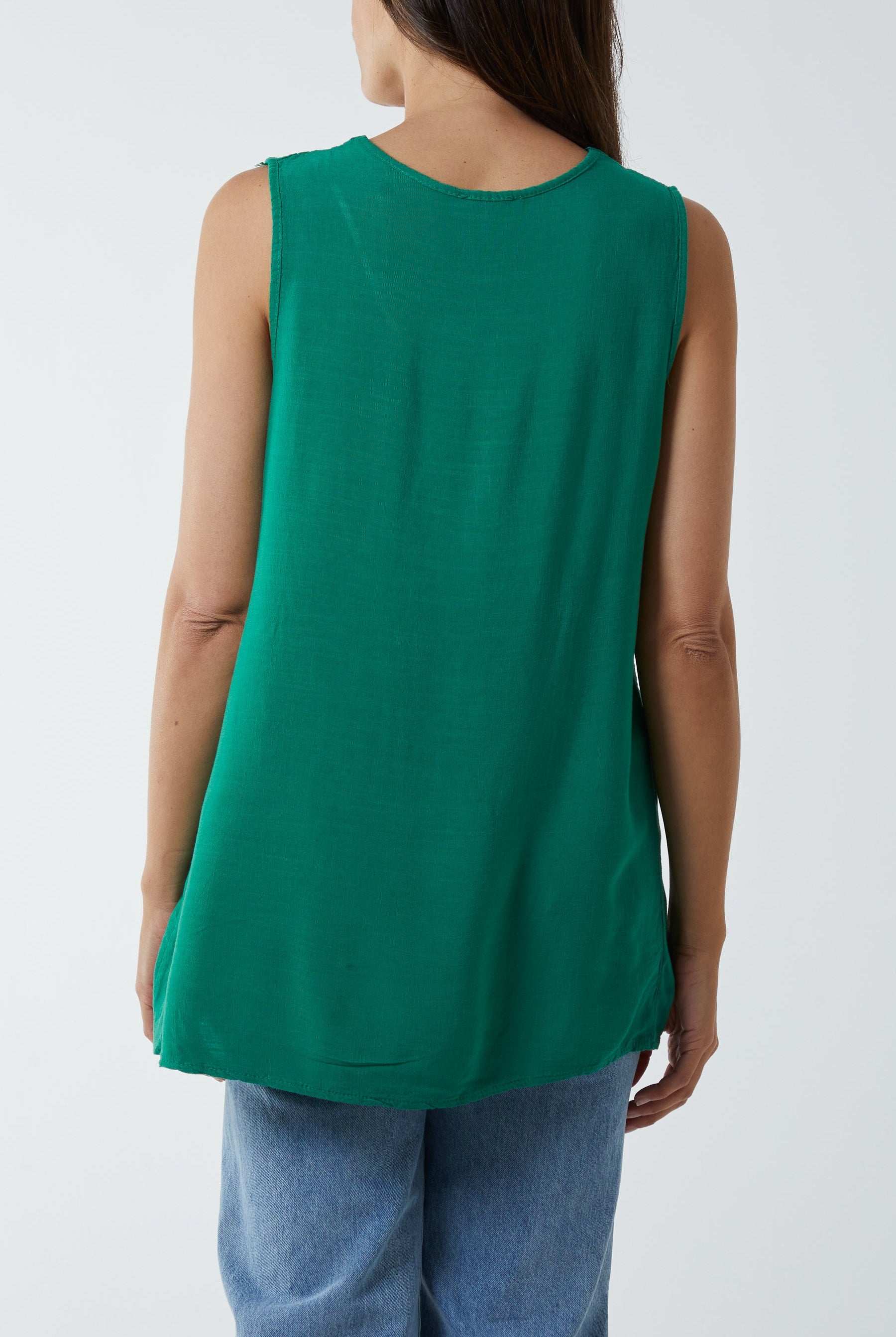 Kiwi Collar Satin Trim Vest TOPMF2 WearAll