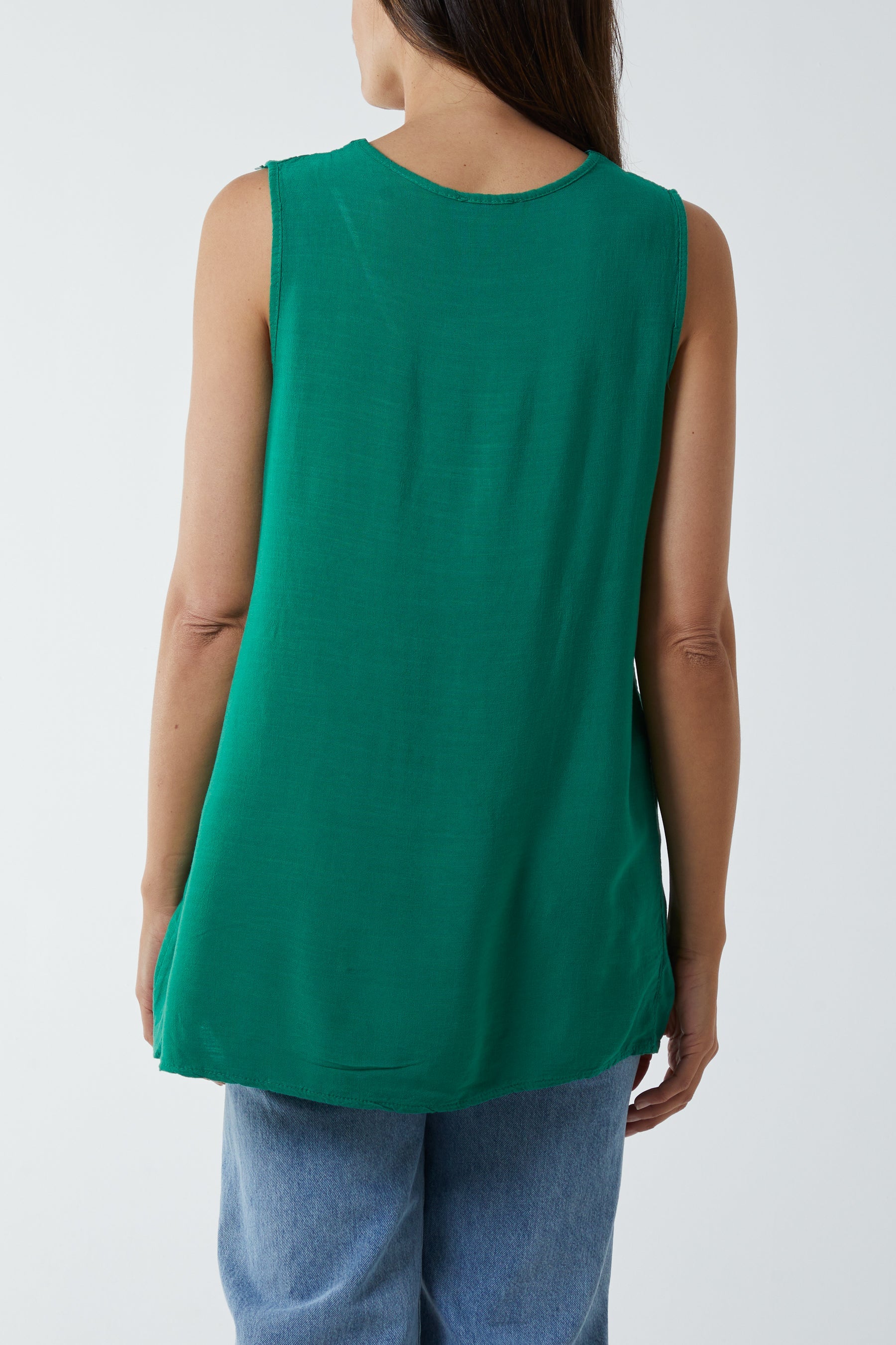 Kiwi Collar Satin Trim Vest TOPMF2 WearAll