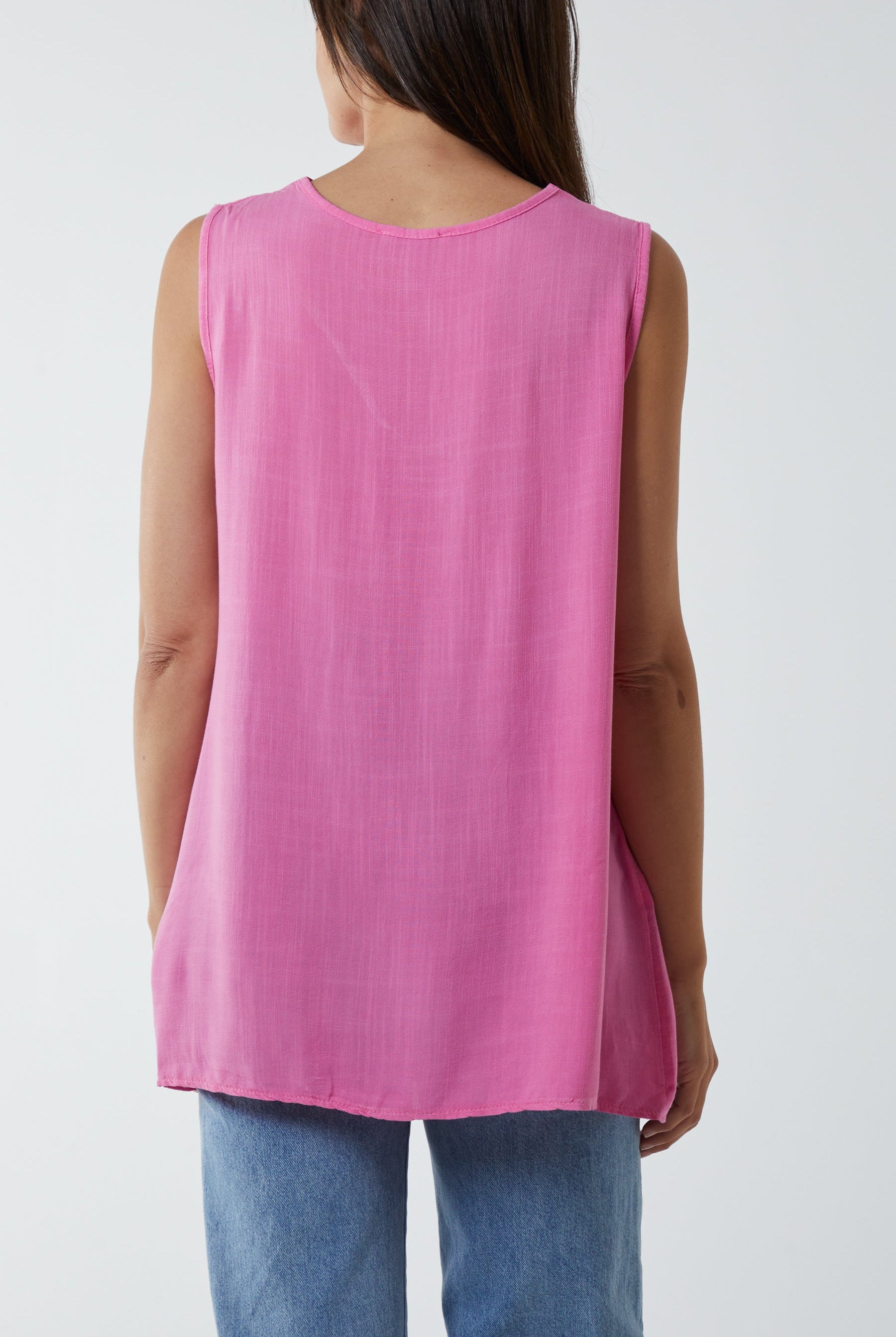 Kiwi Collar Satin Trim Vest TOPMF2 WearAll