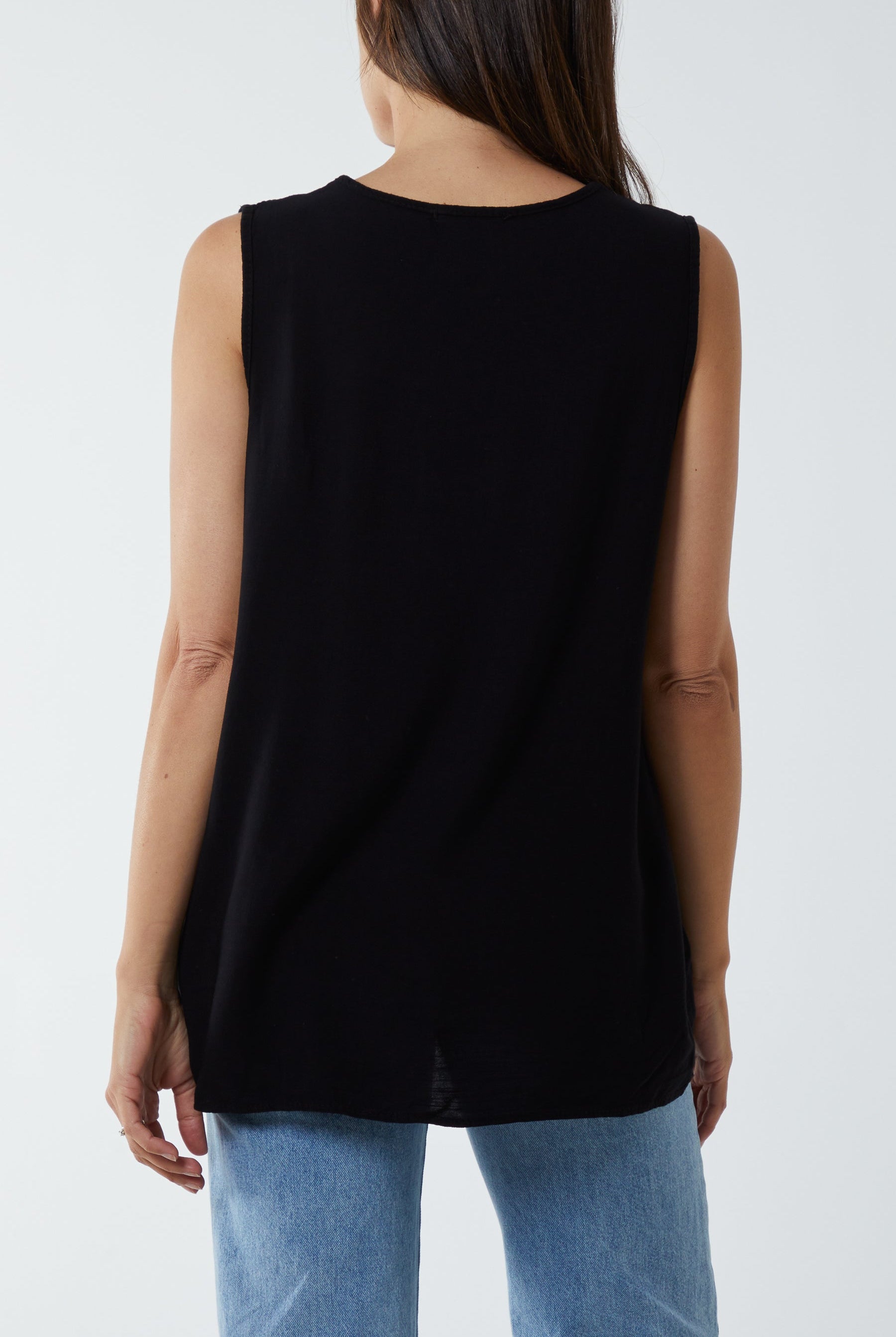 Kiwi Collar Satin Trim Vest TOPMF2 WearAll