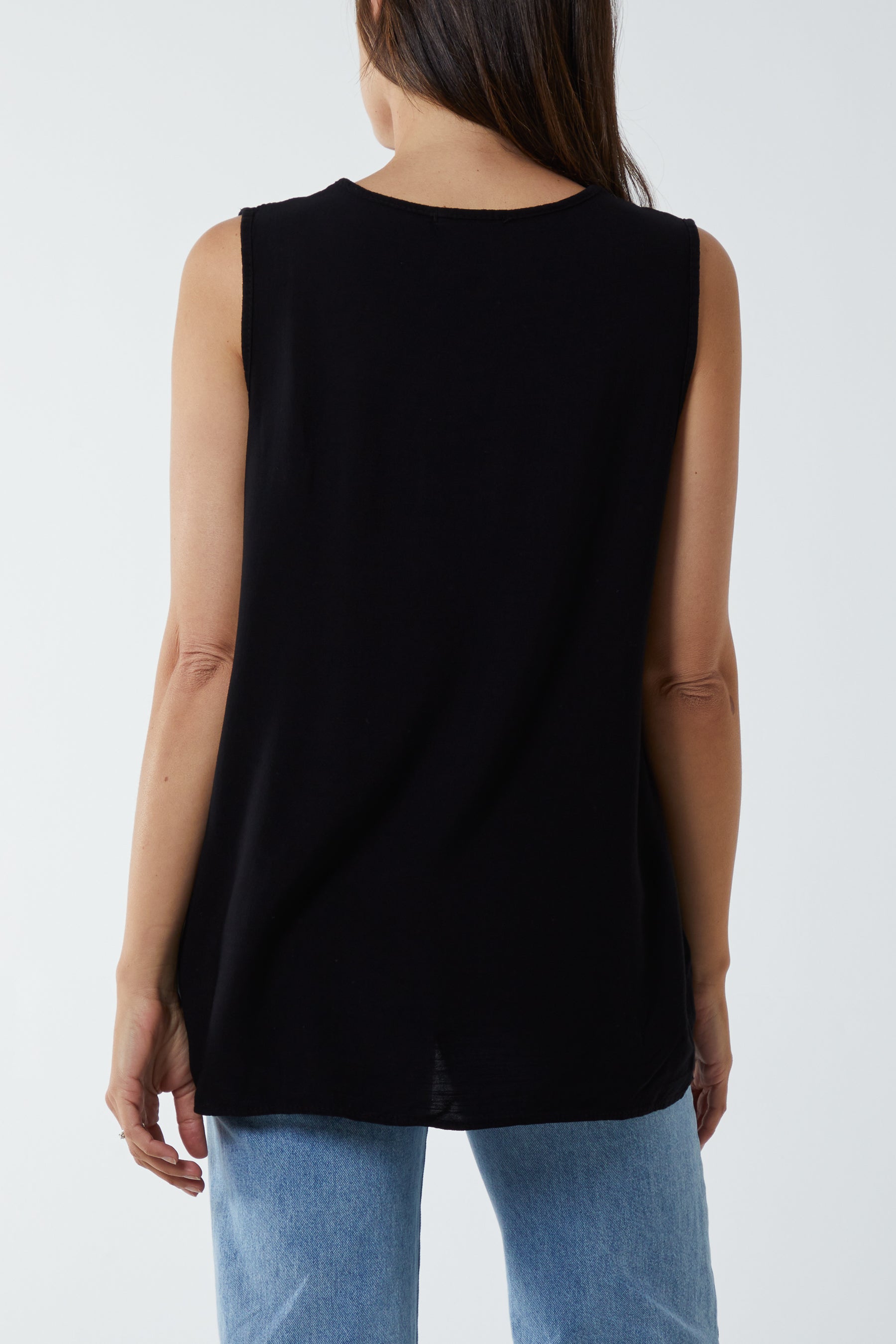 Kiwi Collar Satin Trim Vest TOPMF2 WearAll