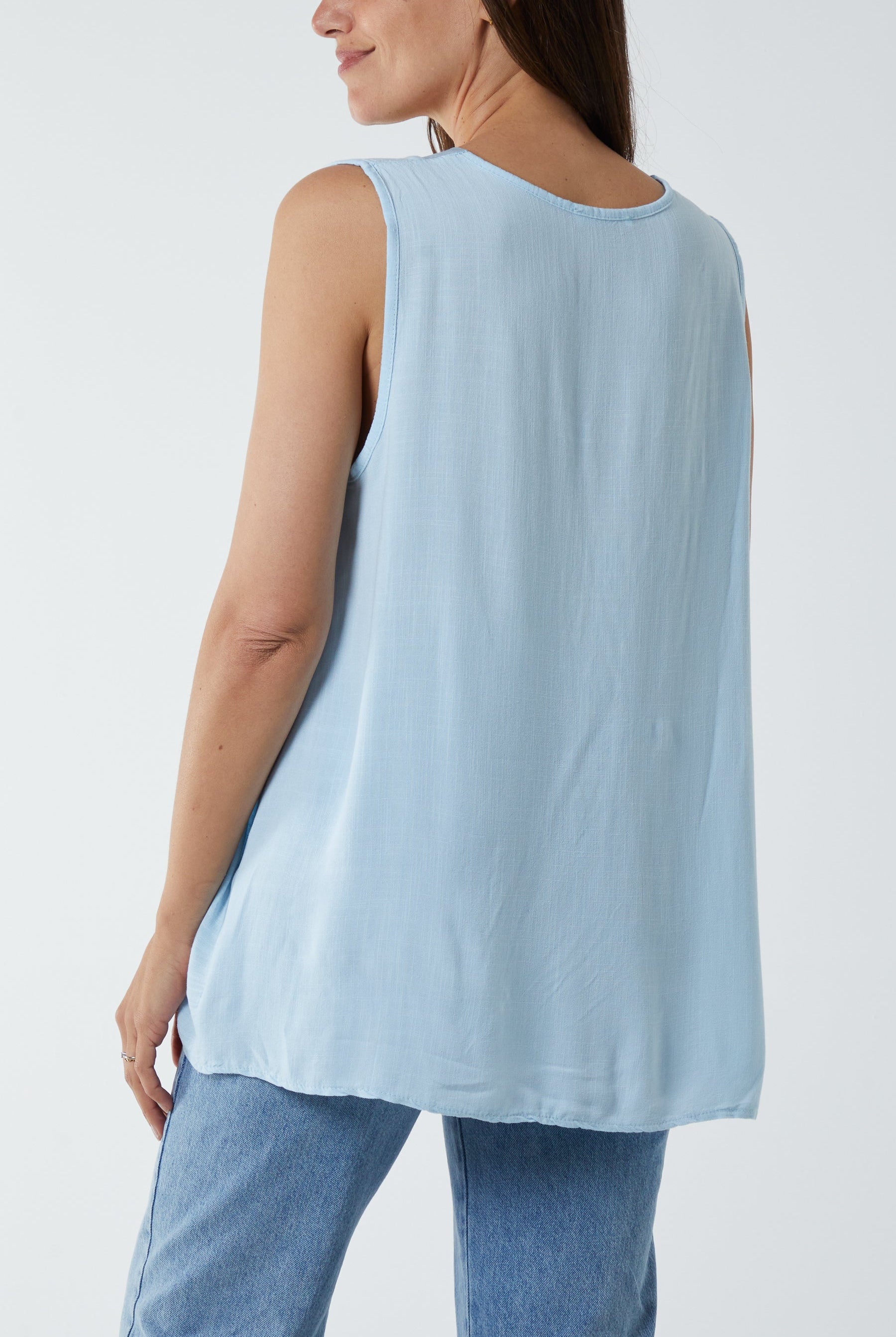 Kiwi Collar Satin Trim Vest TOPMF2 WearAll