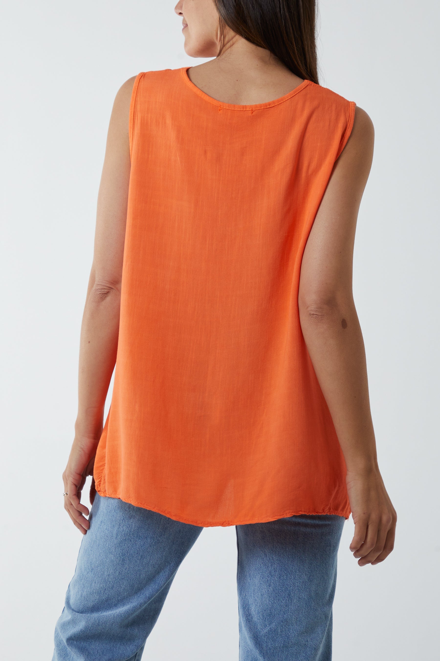 Kiwi Collar Satin Trim Vest TOPMF2 WearAll