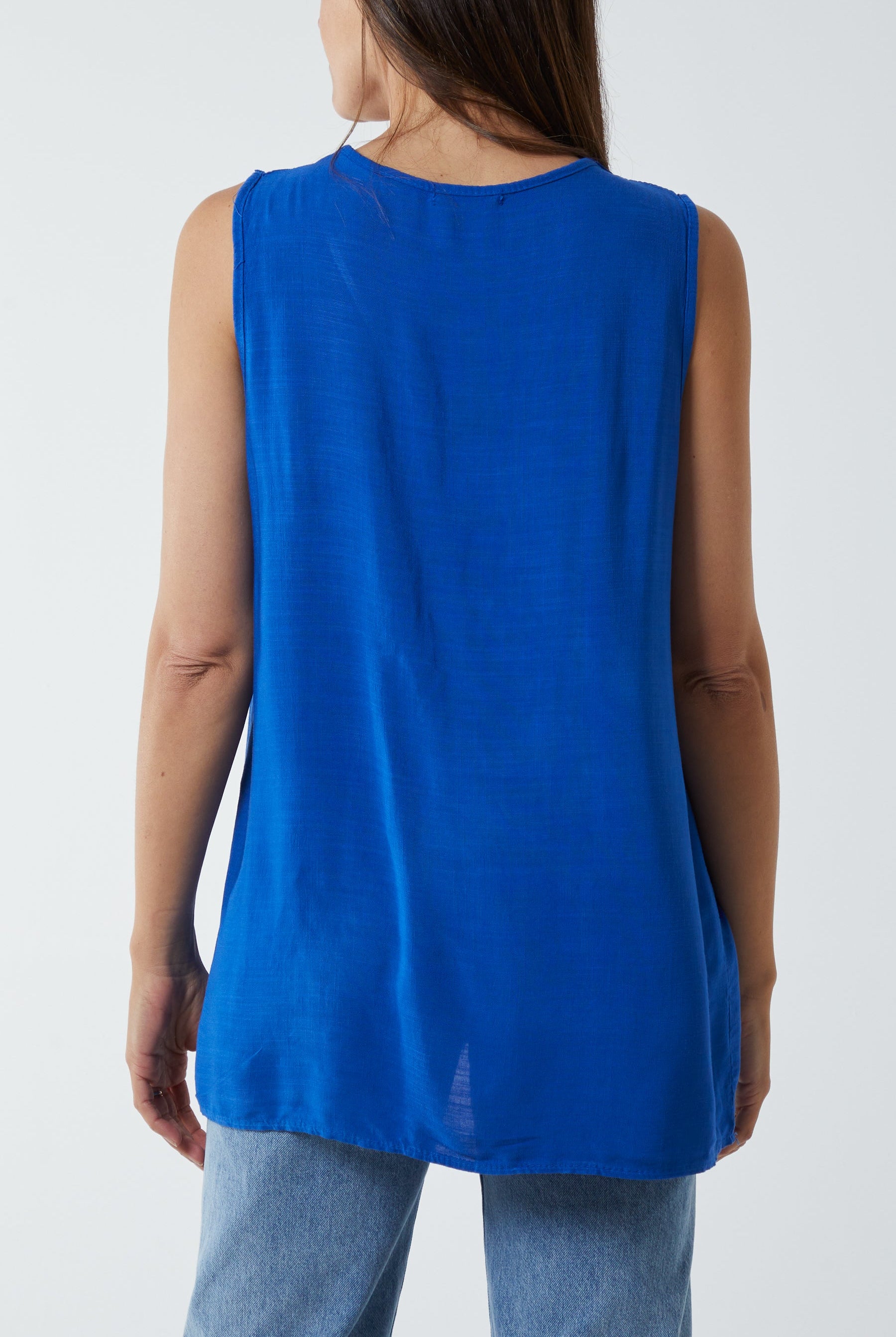 Kiwi Collar Satin Trim Vest TOPMF2 WearAll