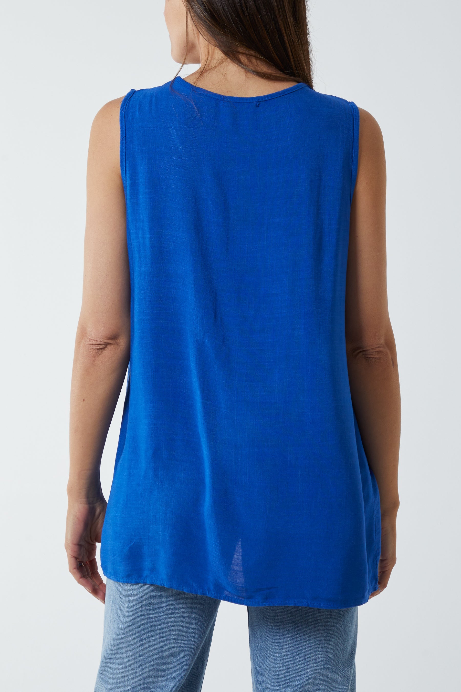 Kiwi Collar Satin Trim Vest TOPMF2 WearAll